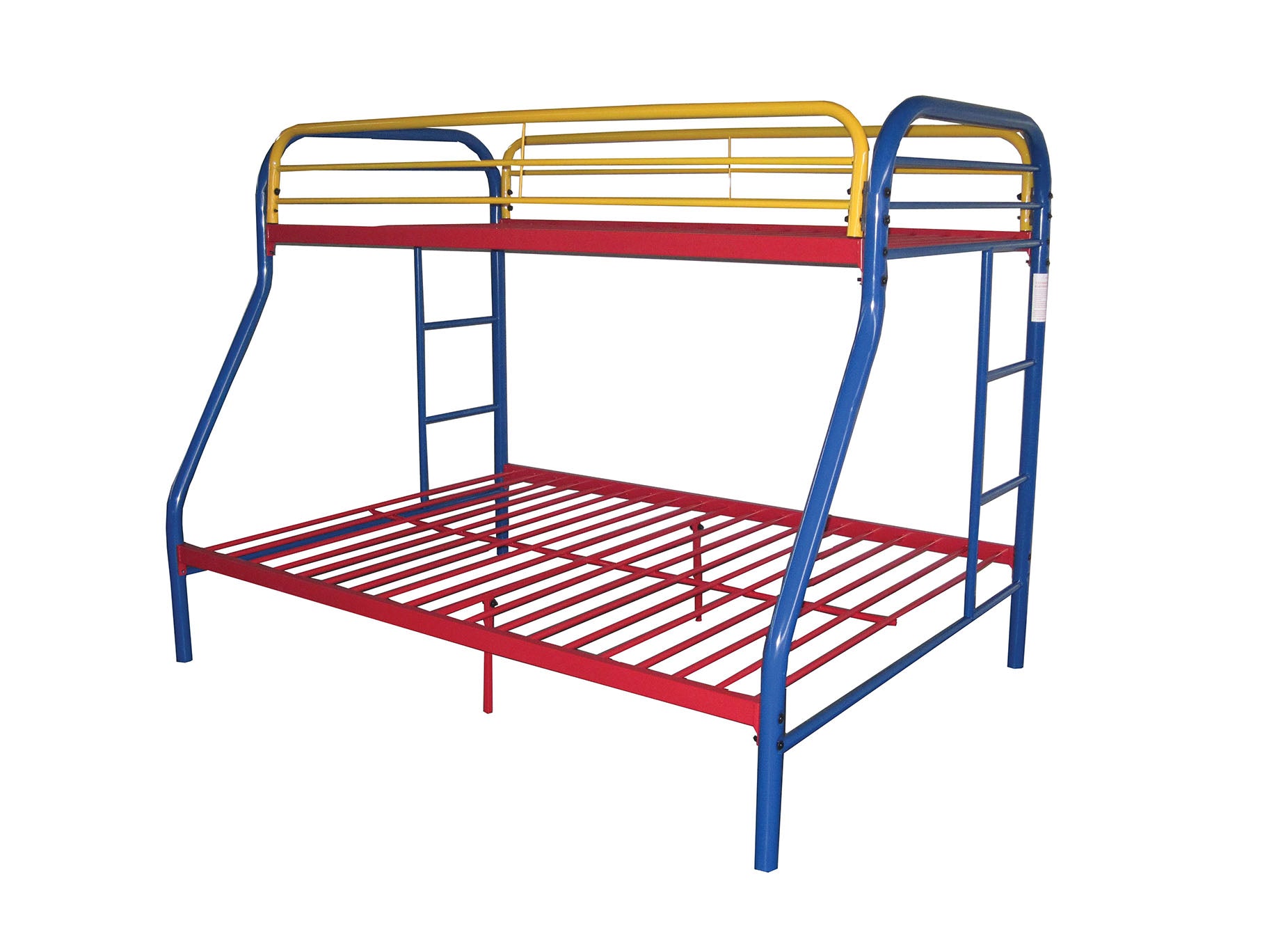 78" X 54" X 60" Twin Over Full Rainbow Metal Tube Bunk Bed Default Title