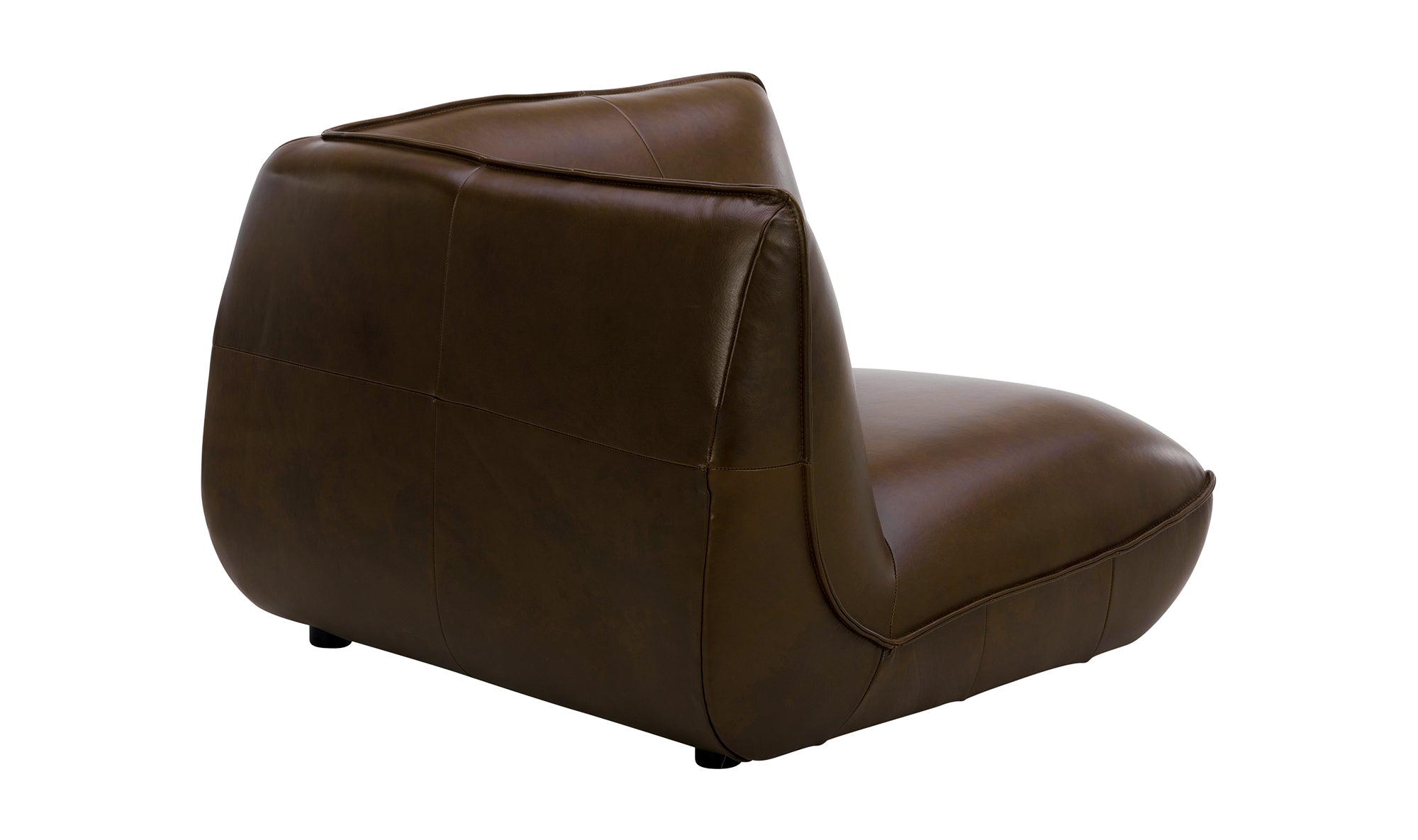 Zeppelin Leather Corner Chair - Toasted Hickory