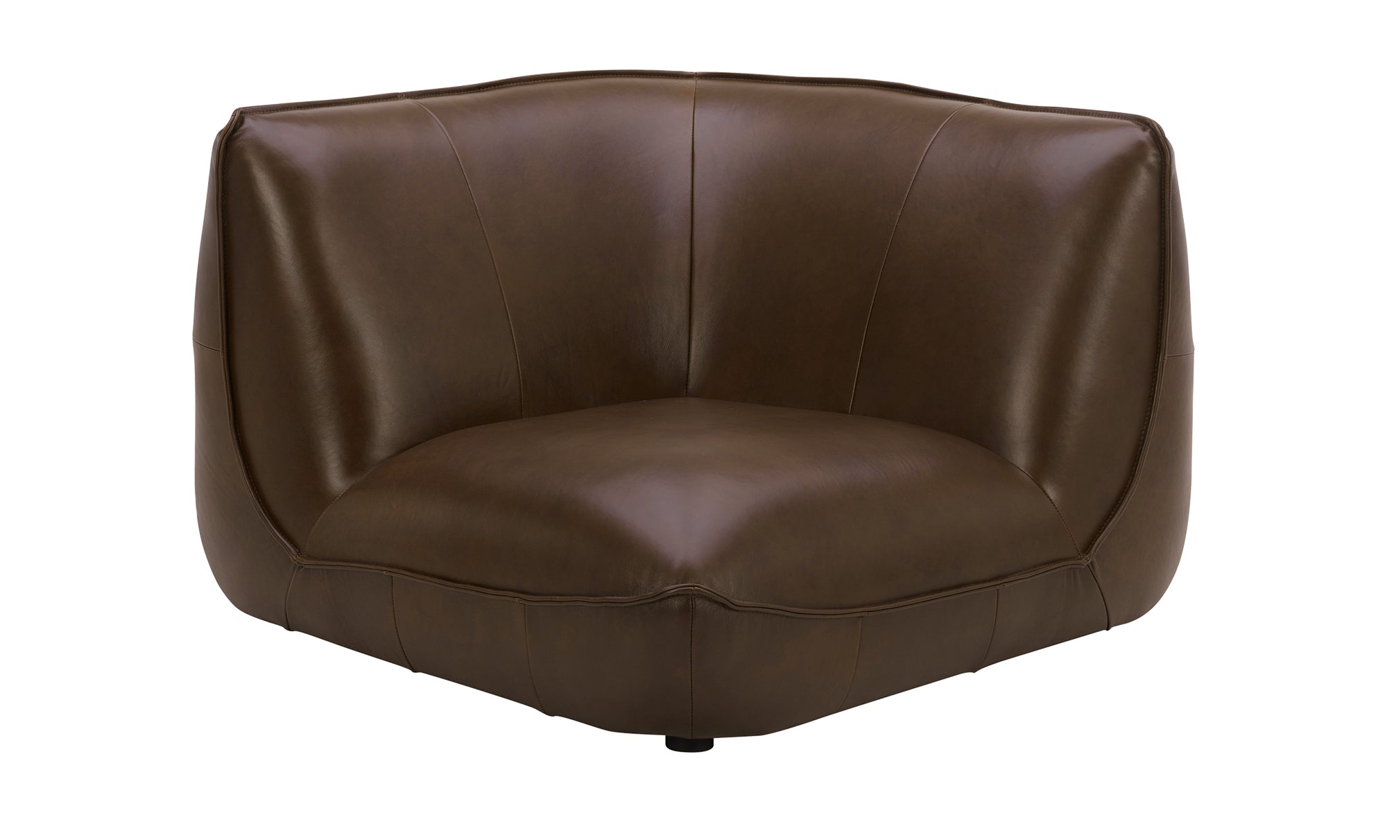 Zeppelin Leather Corner Chair - Toasted Hickory