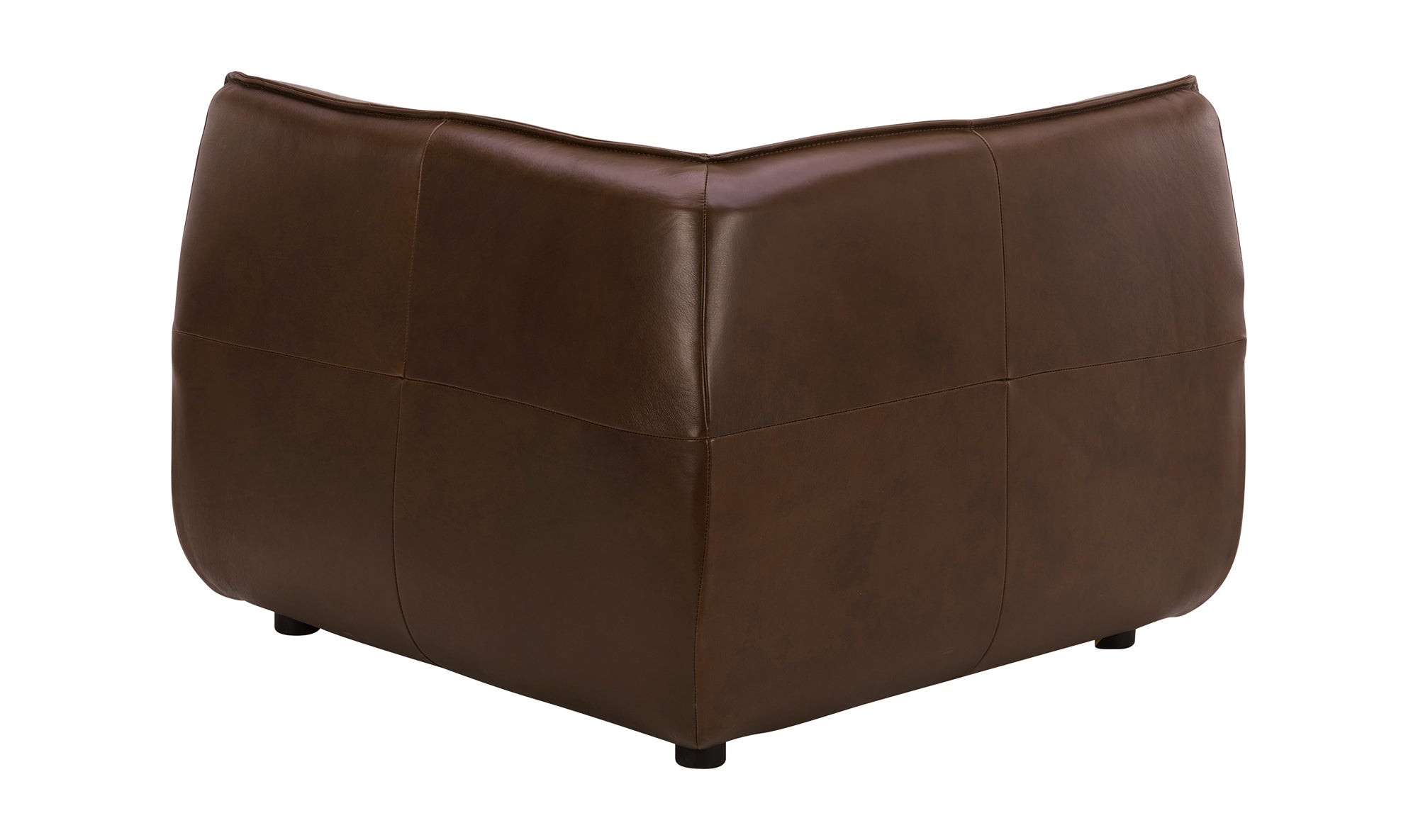 Zeppelin Leather Corner Chair - Toasted Hickory