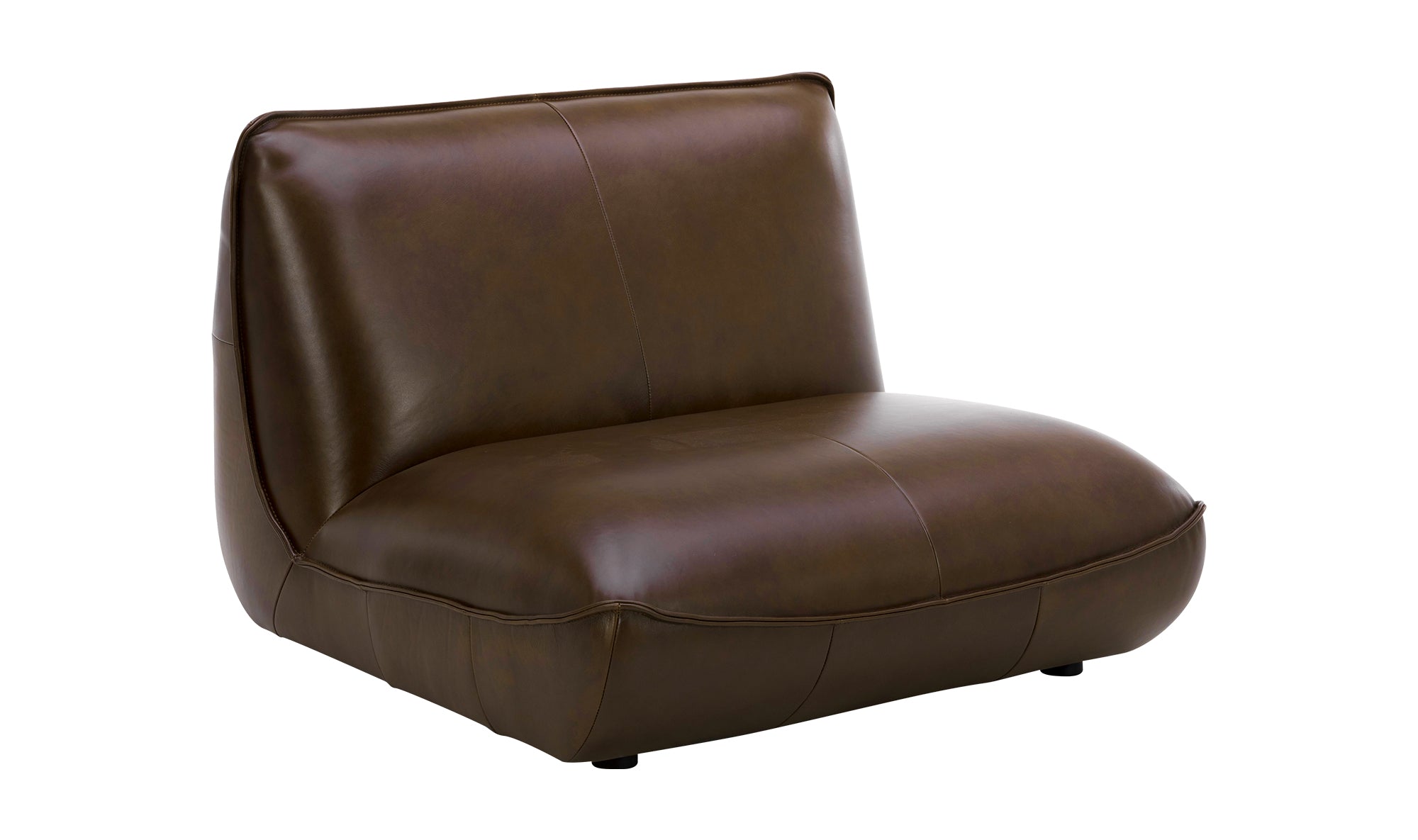 Zeppelin Leather Slipper Chair - Toasted Hickory