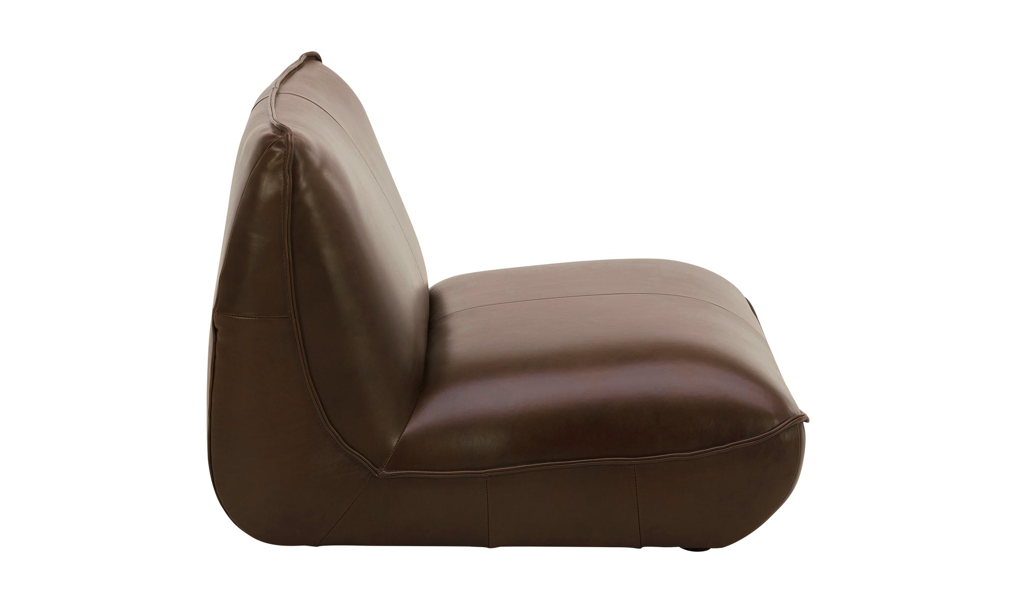 Zeppelin Leather Slipper Chair - Toasted Hickory