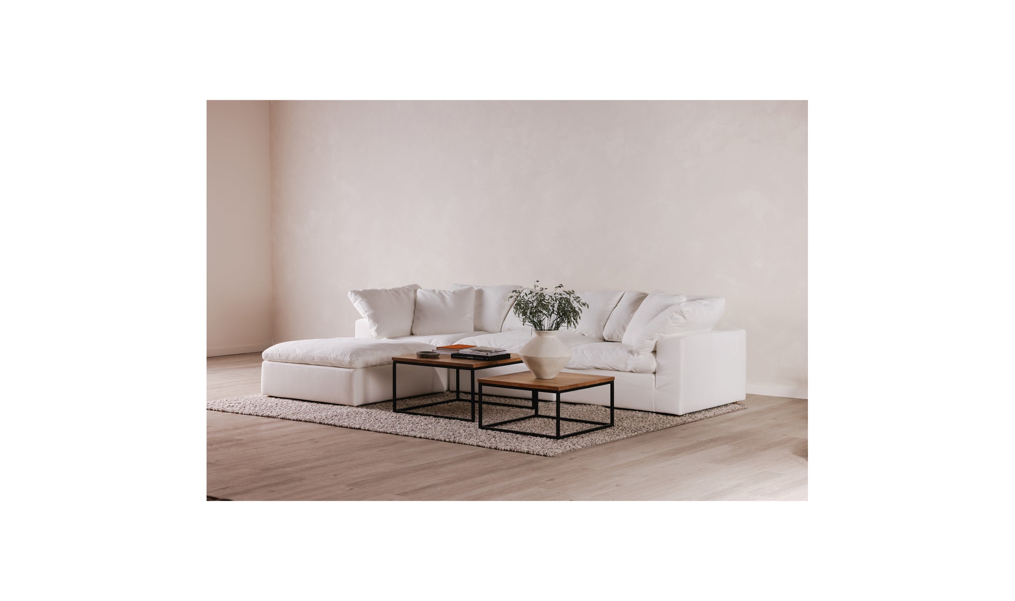 Terra Condo Ottoman - Cream White