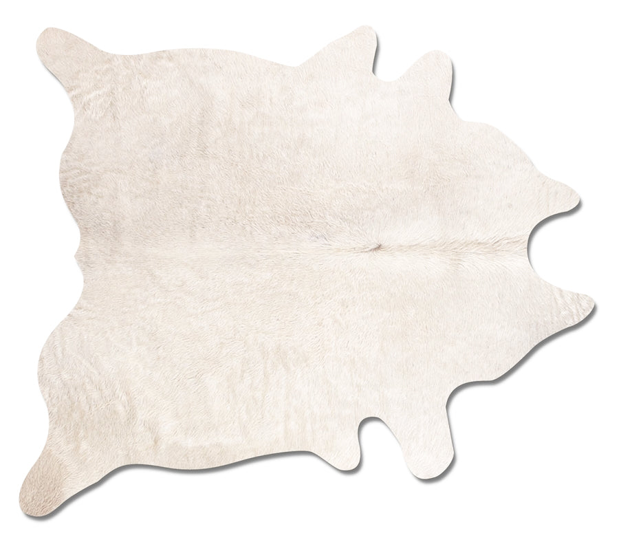 6' x 7' Off White Natural Cowhide Area Rug Default Title