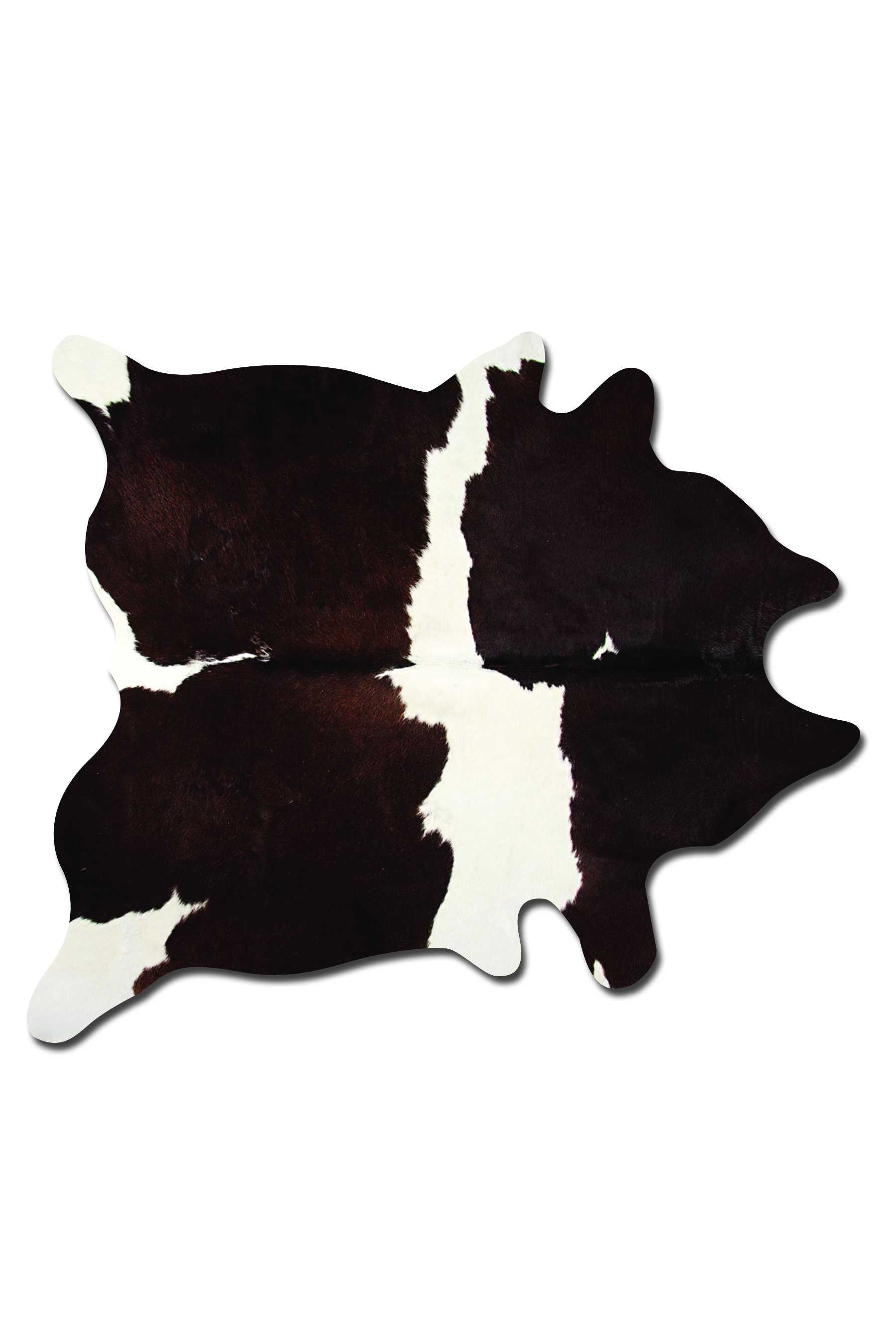 72" x 84" Chocolate and White Cowhide - Rug Default Title