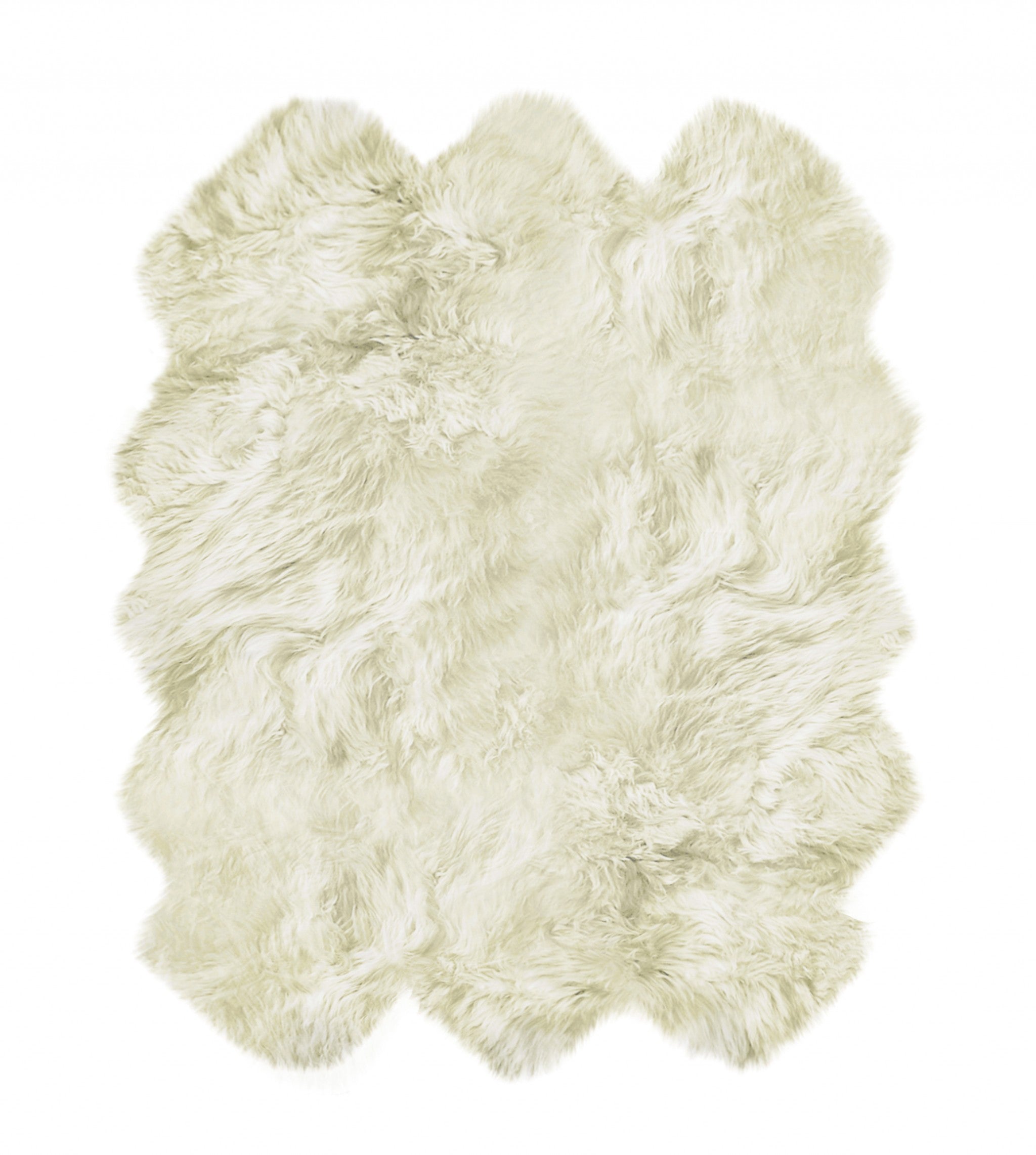 72" x 72" Natural Sheepskin Wool Area Rug Default Title