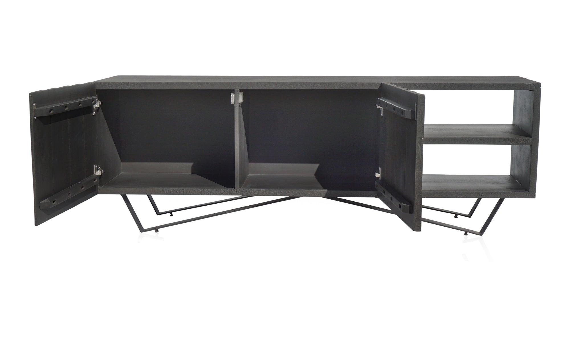 Brolio Media Console - Charcoal Grey