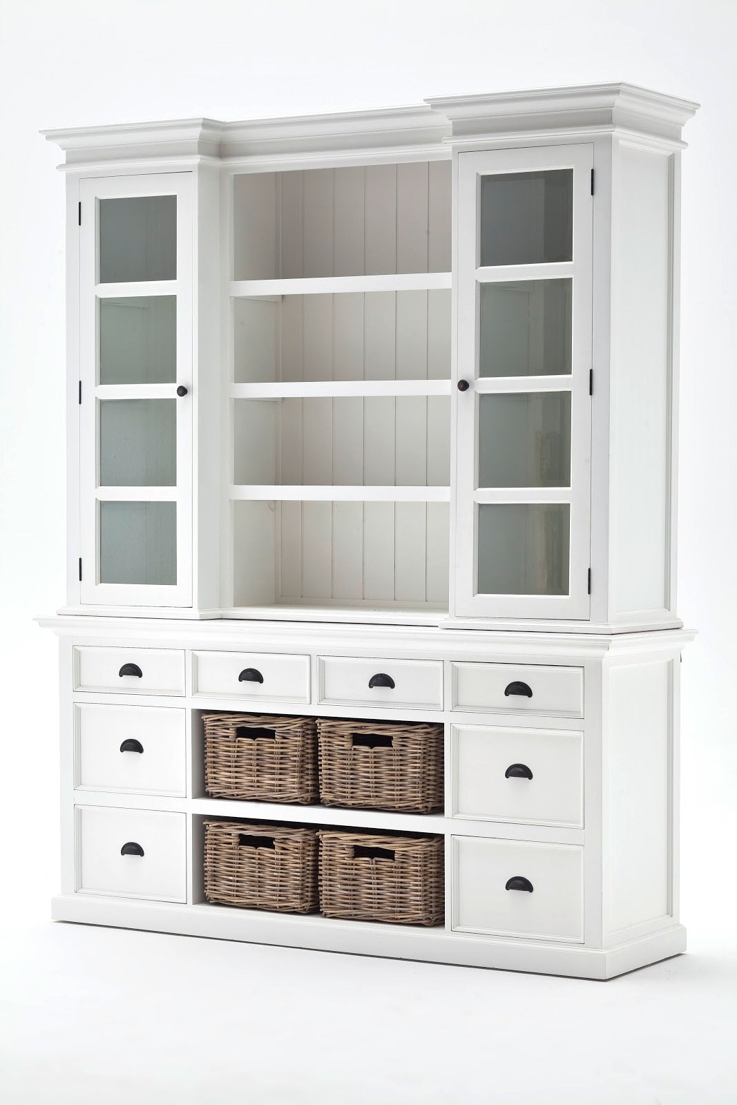 Library Hutch with Basket Set