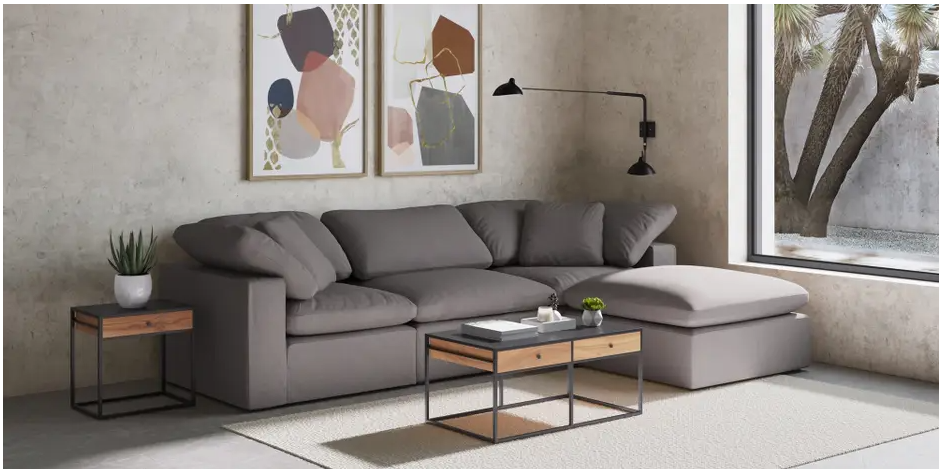 Terra Condo Ottoman - Light Grey