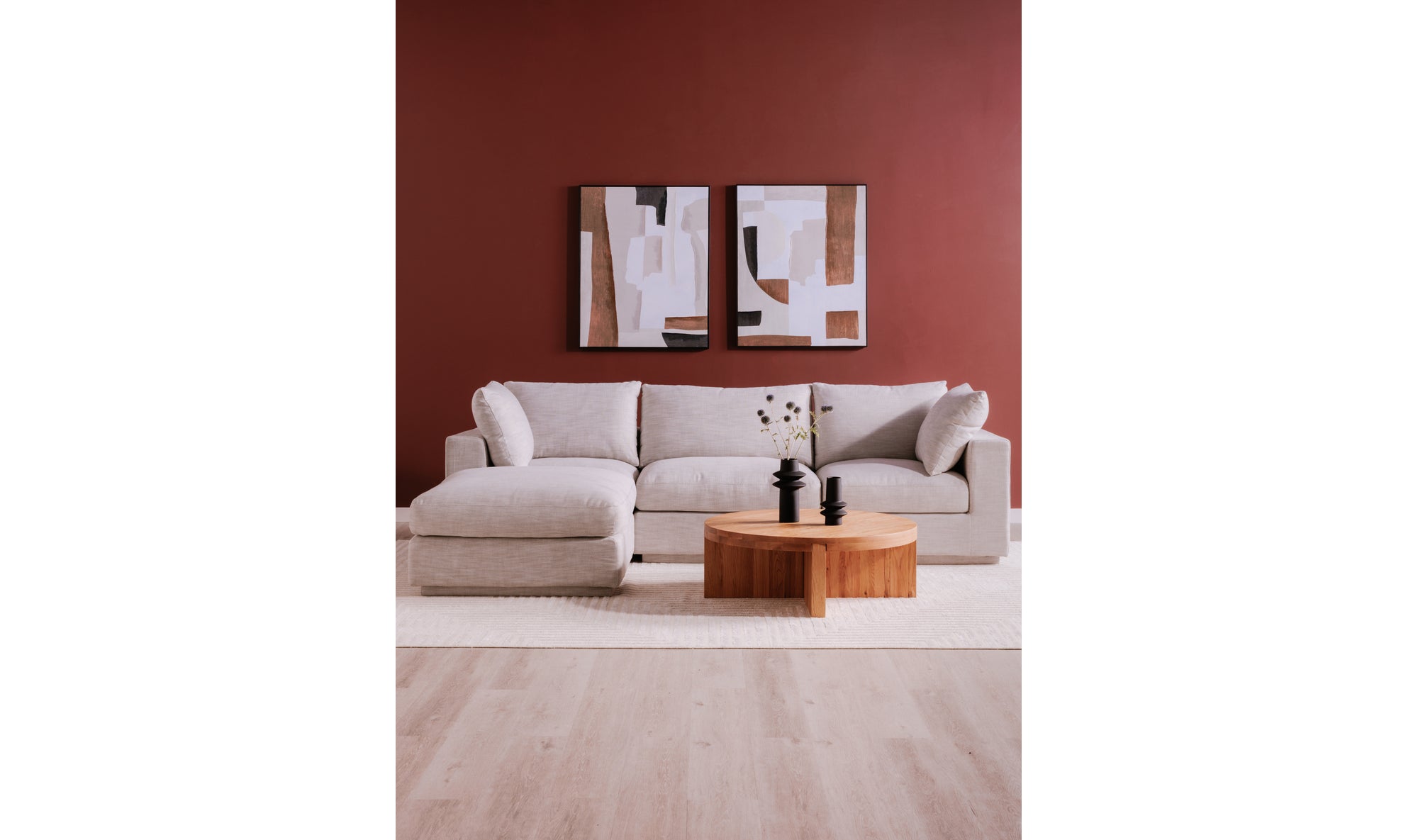 Justin Lounge Modular Sectional - Taupe