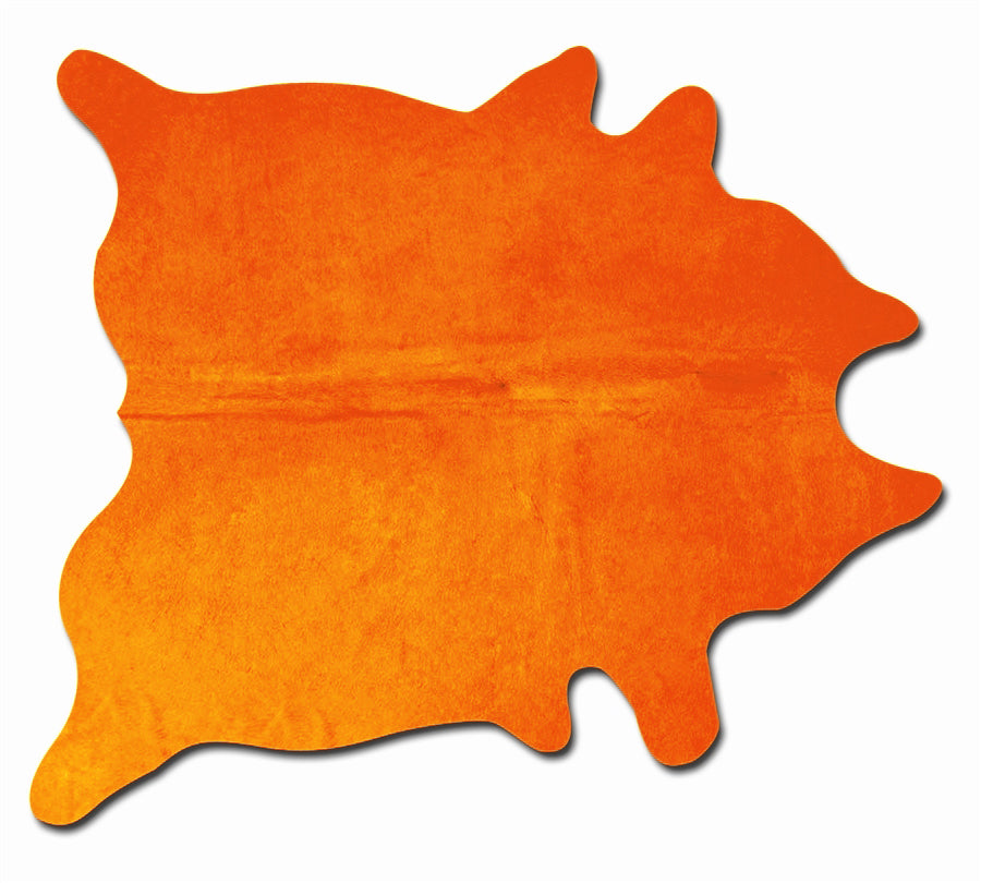 72" x 84" Orange Cowhide - Rug Default Title