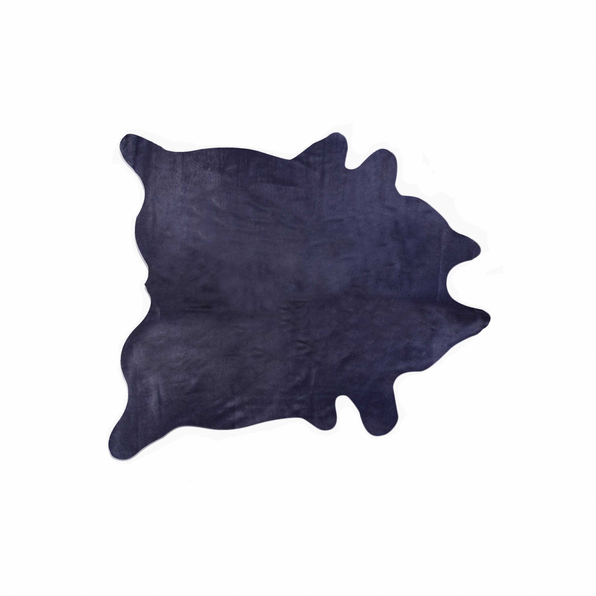 72" x 84" Navy Cowhide - Rug Default Title