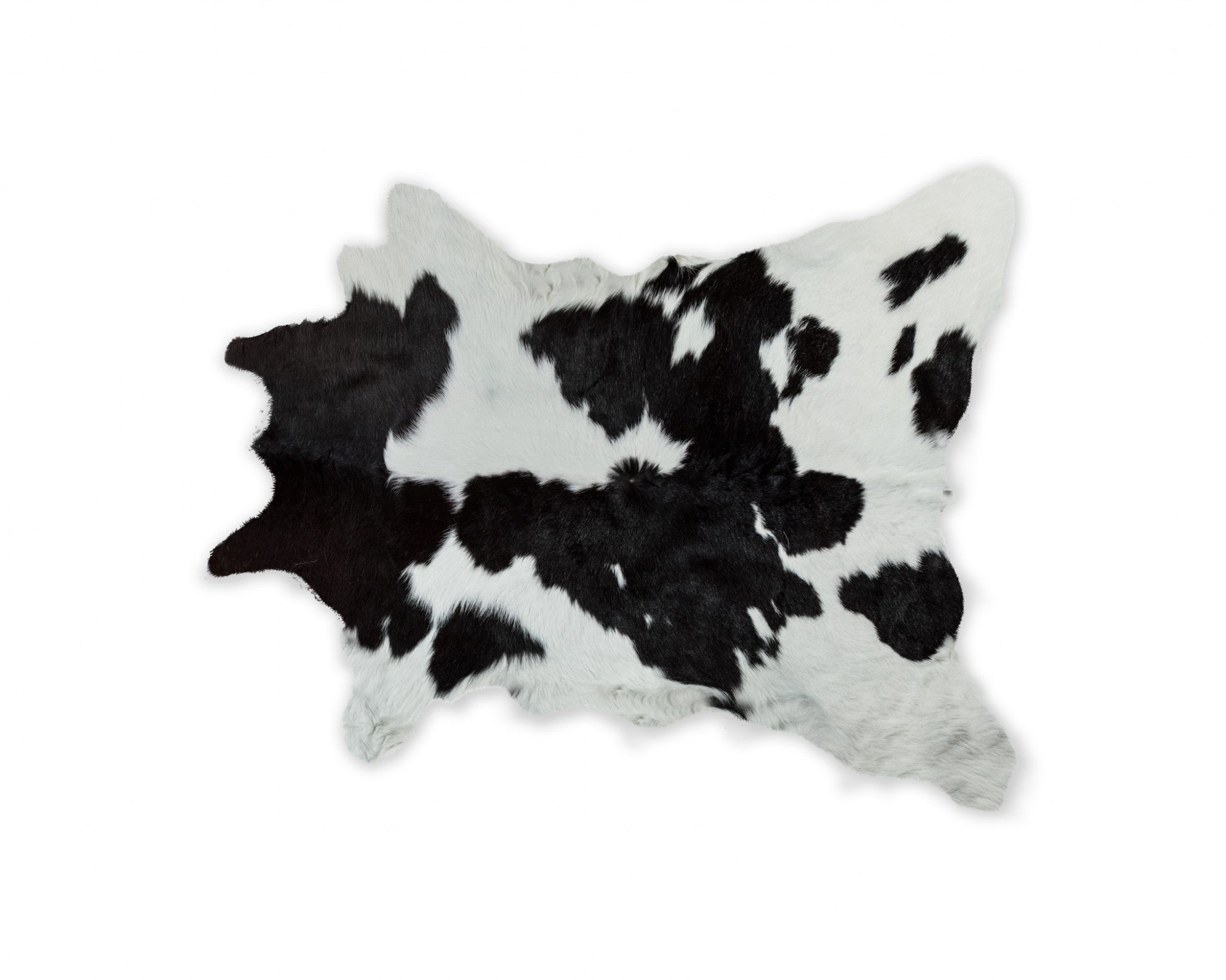 24" x 36" Black And White Calfskin - Area Rug Default Title