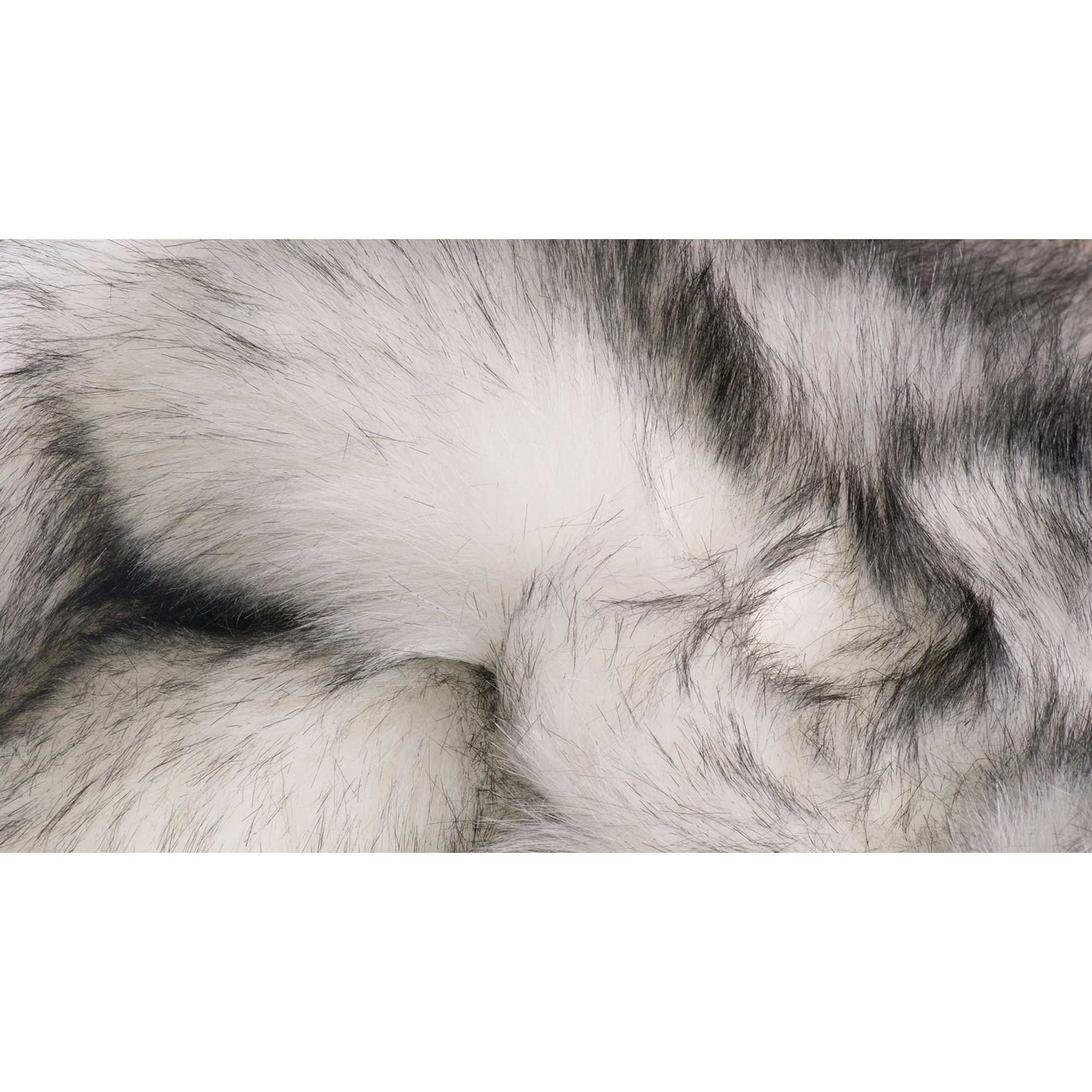 3' x 5' Ombre Gray Faux Fur