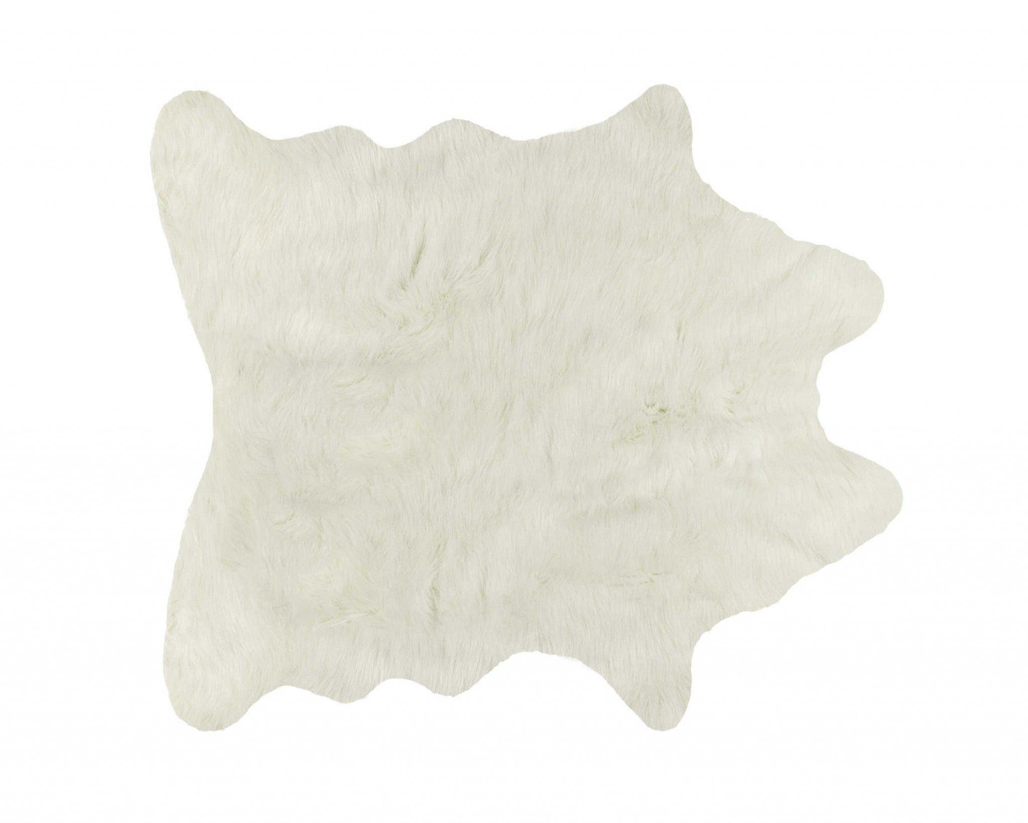 5' x 8' Super Soft Off White Faux Hide Area Rug Default Title