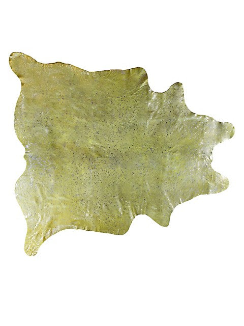 72" x 84" Lime and Silver Cowhide - Area Rug Default Title
