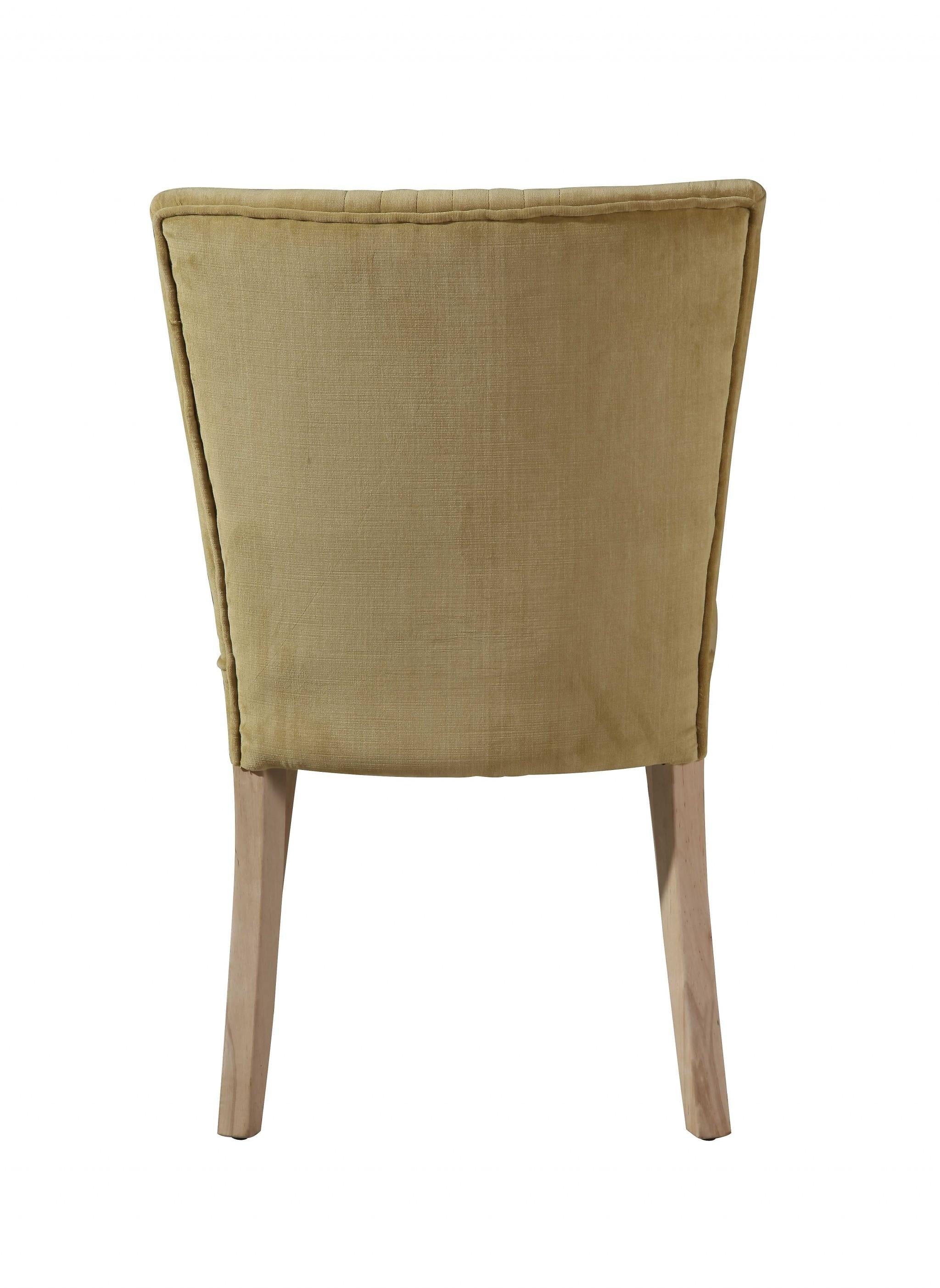 Khaki Microfiber Velvet Dining or Side Chair