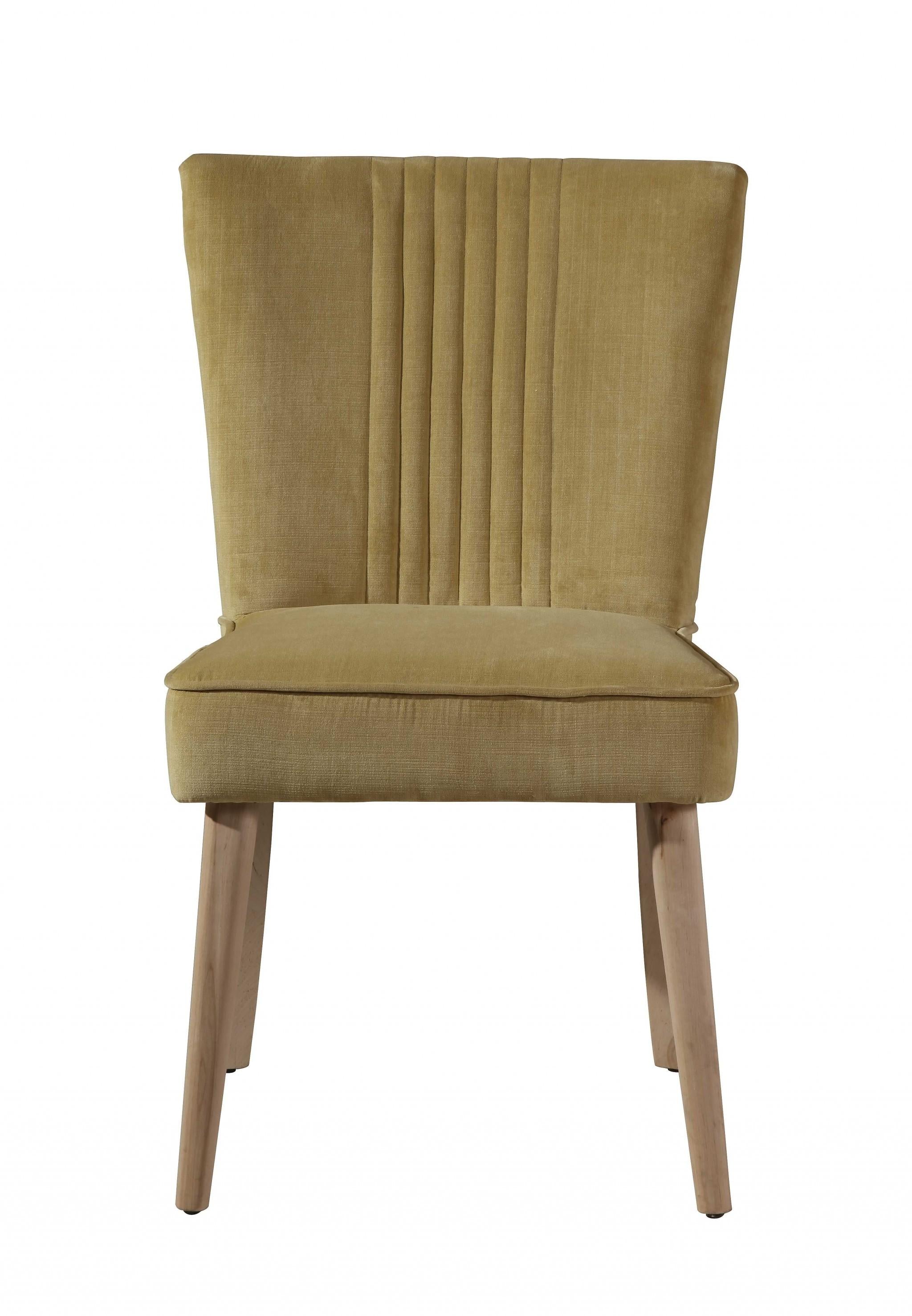 Khaki Microfiber Velvet Dining or Side Chair