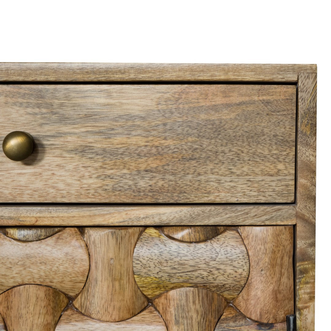 Natural Honey Wood Jigsaw Puzzle Nightstand