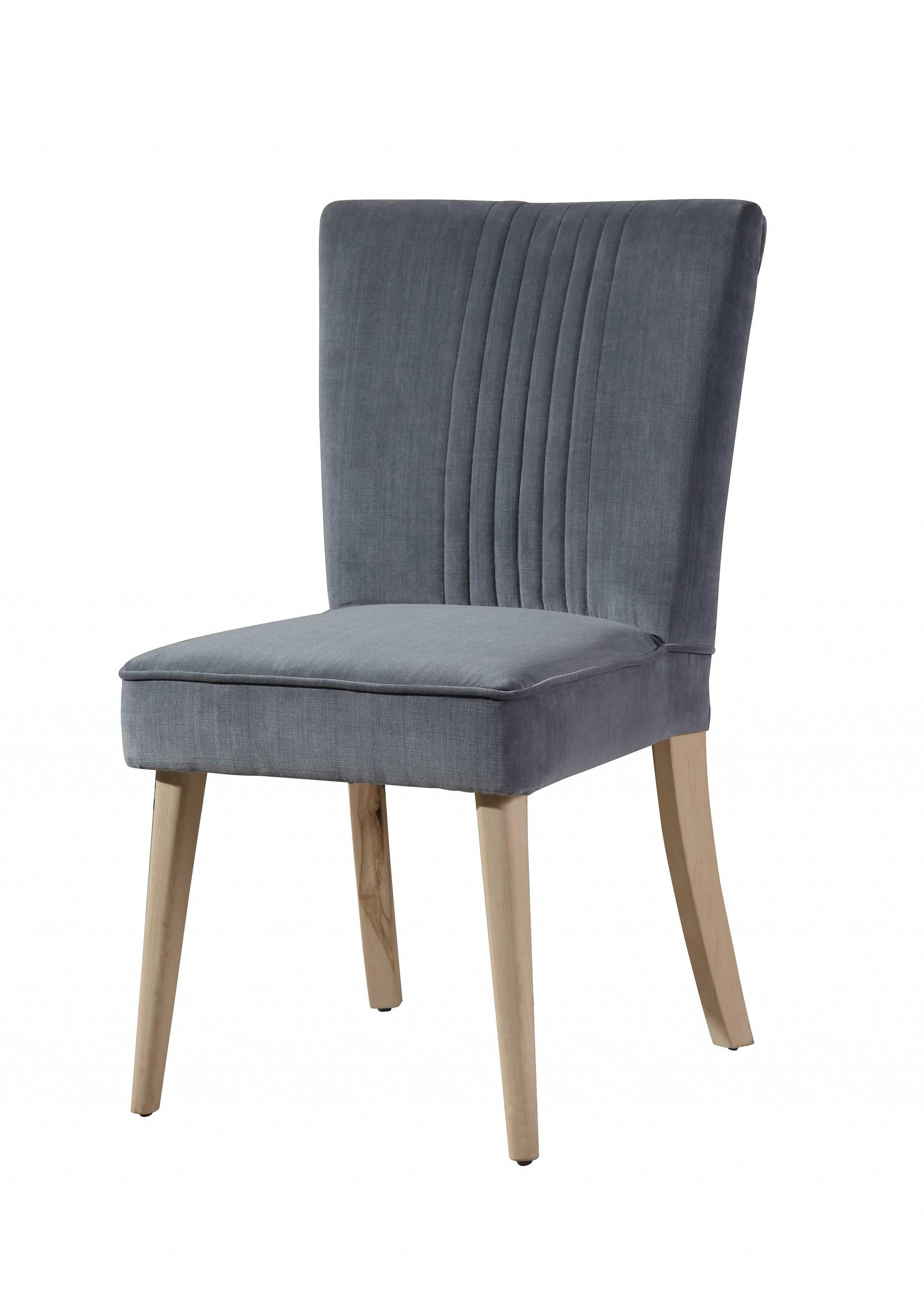 Gray Microfiber Velvet Dining or Side Chair