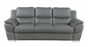 37" Chic Grey Leather Sofa