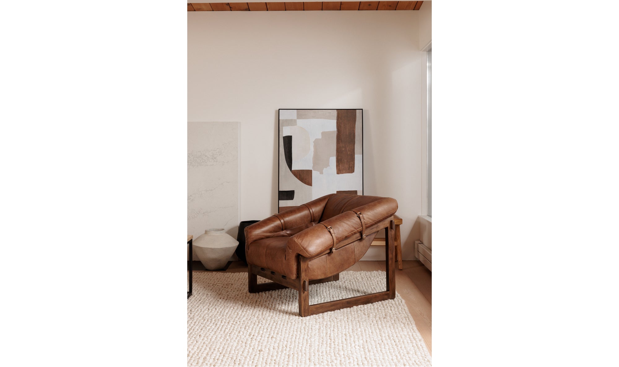 Bellos Accent Chair - Open Road Brown Leather