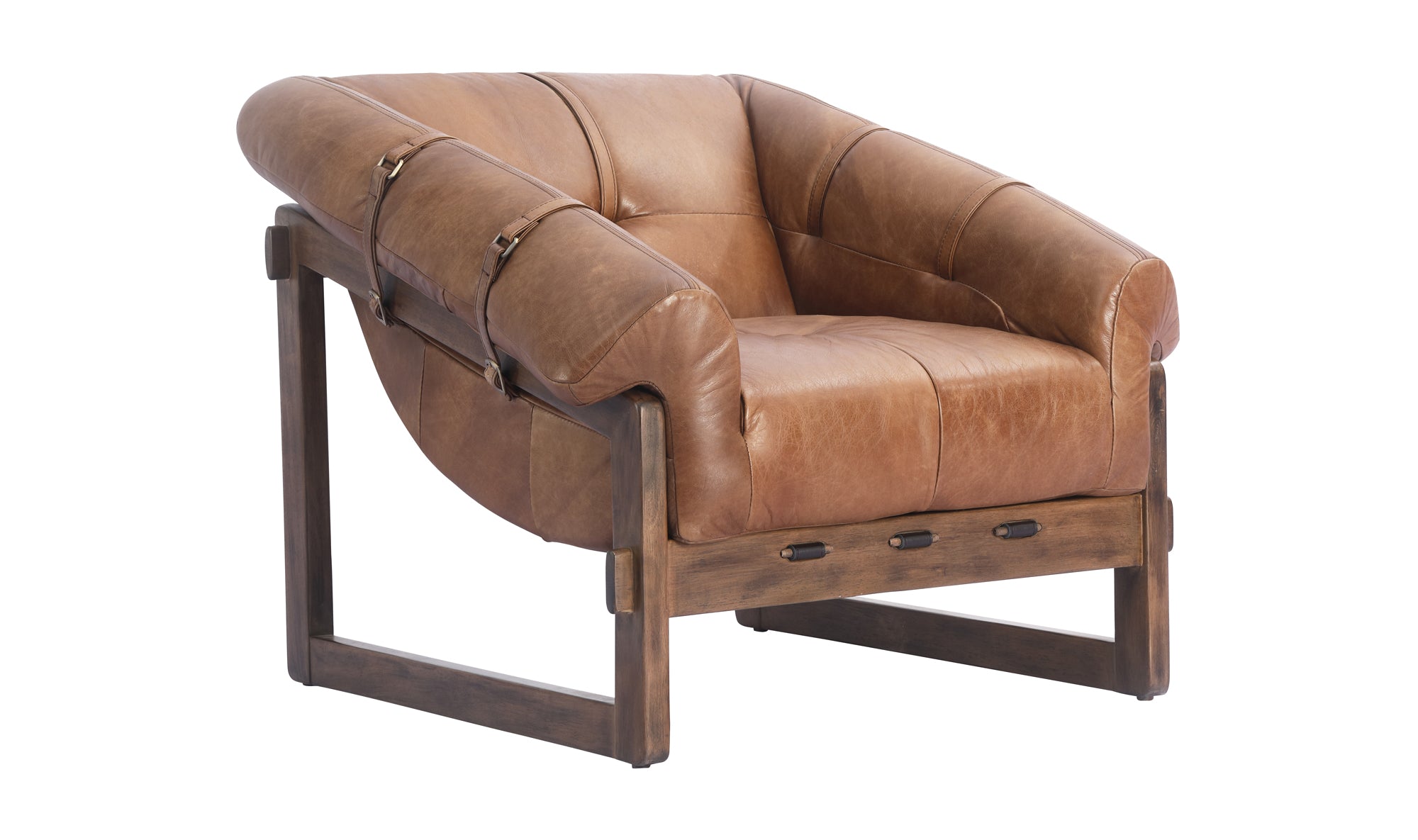 Bellos Accent Chair - Open Road Brown Leather