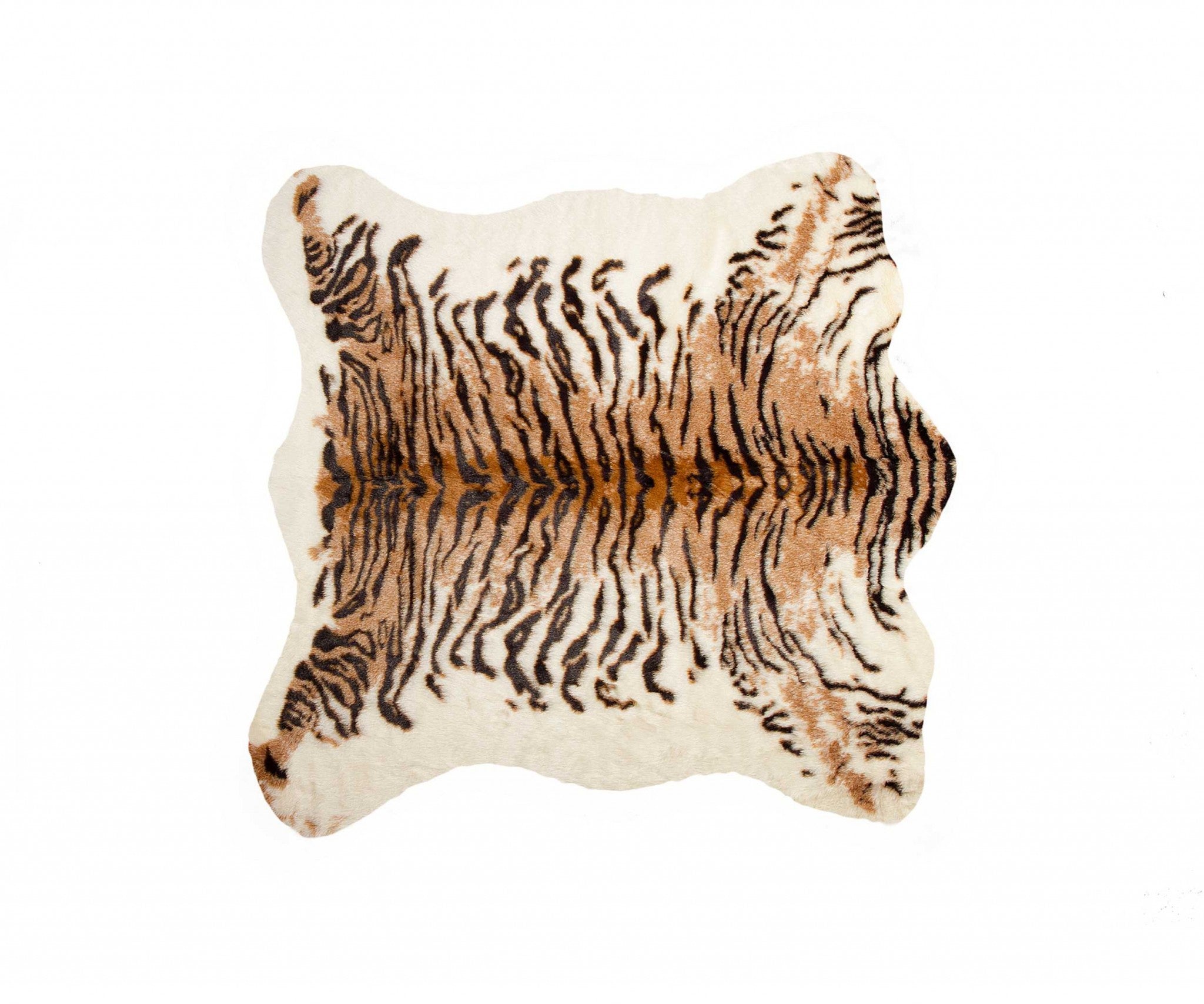 4.25" x 5" Tiger Faux Hide Rug Default Title