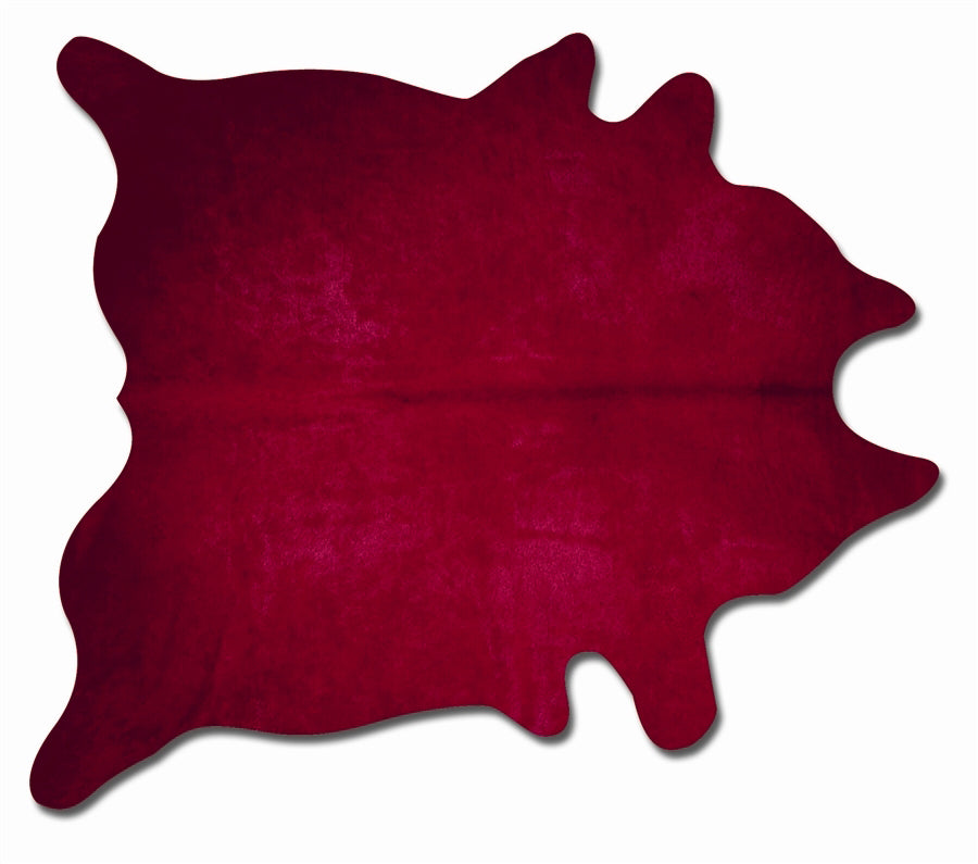 72" x 84" Burgundy Cowhide  Rug Default Title