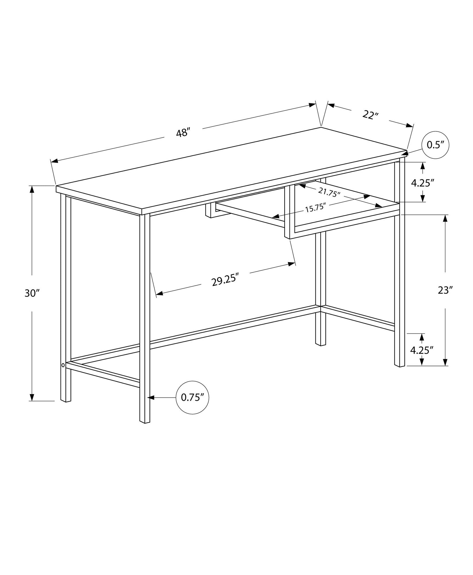 Sleek Chrome and Walnut Finish Computer Desk