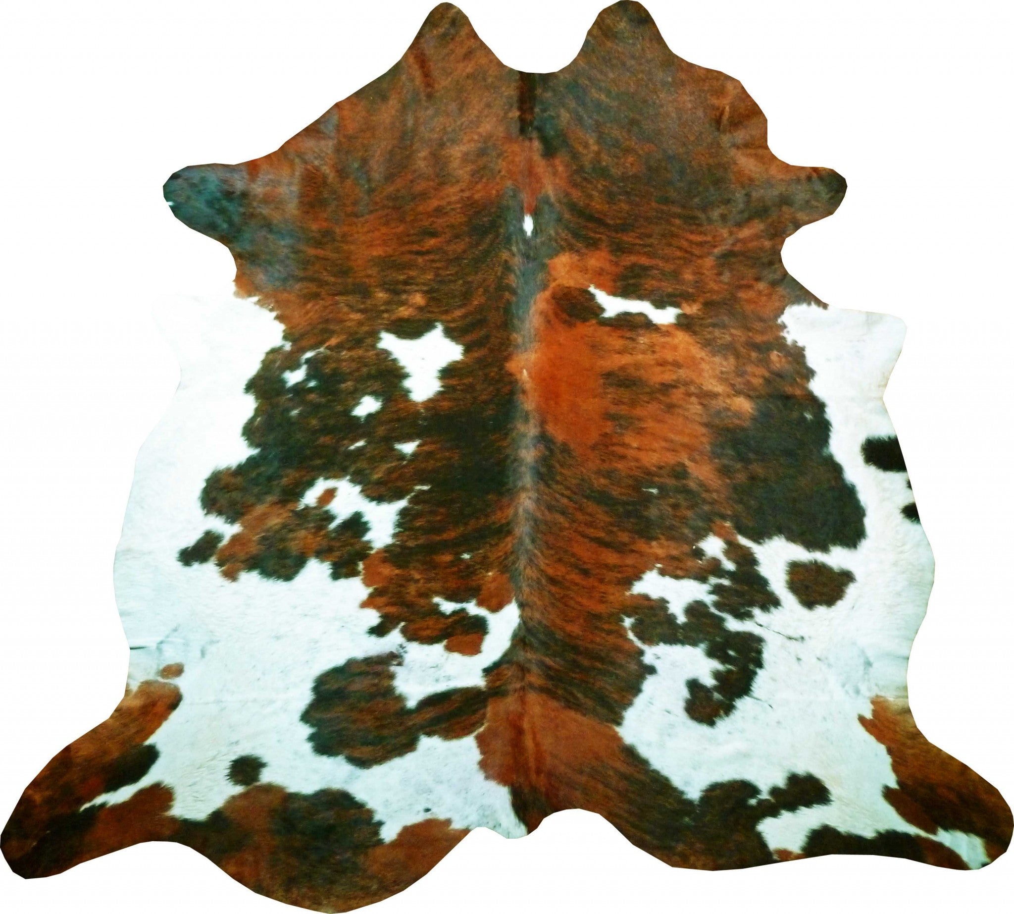 6.5 Ft  Tri-Colored Brindled Cowhide Rug Default Title