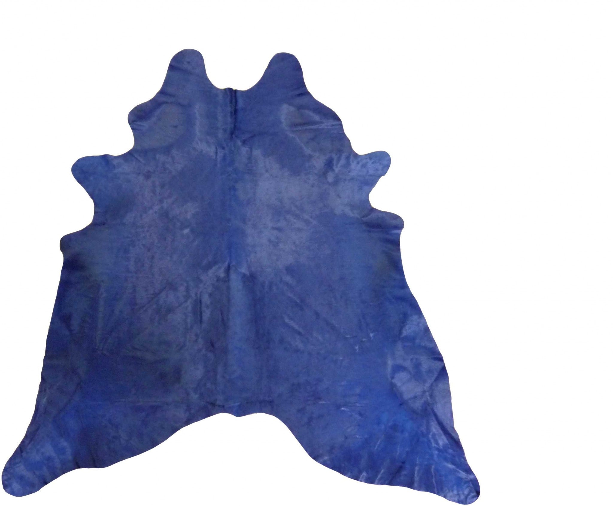 6 Ft Navy Dyed Stenciled Cowhide Rug Default Title