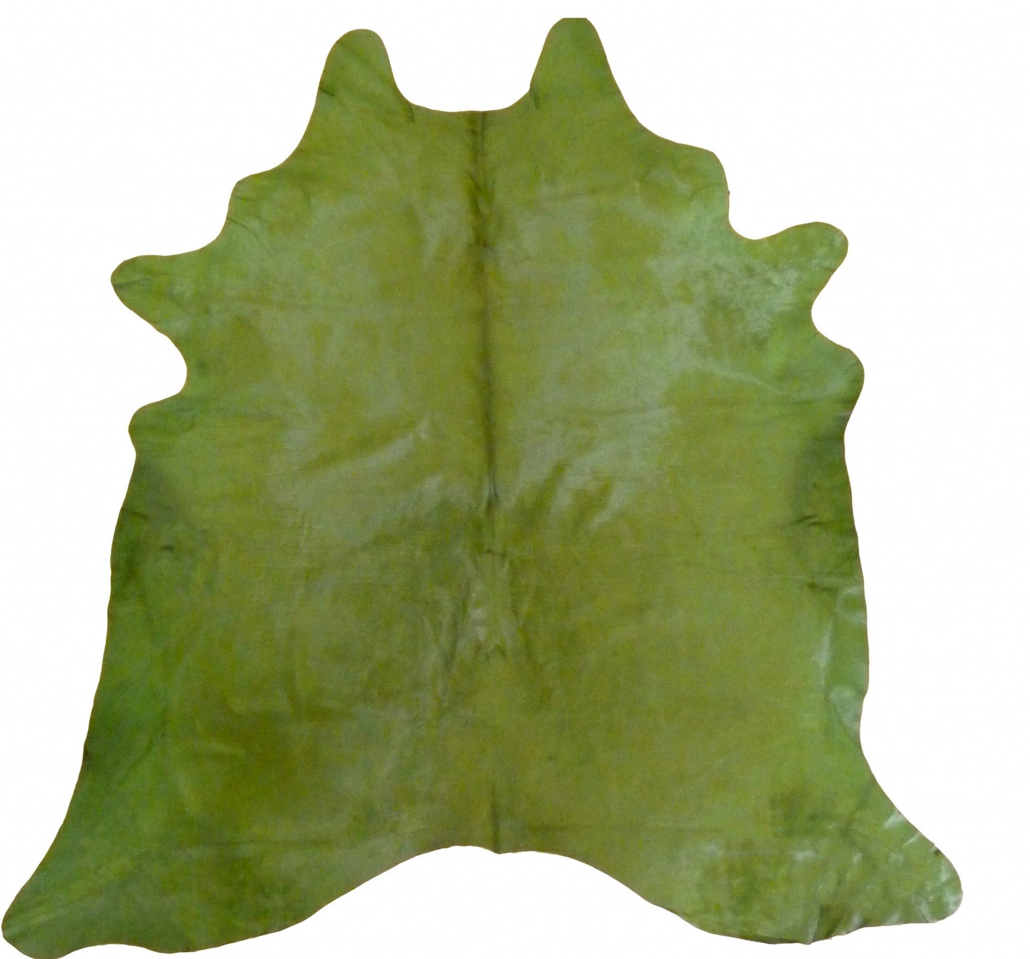 6 Ft Green Dyed Stenciled Cowhide Rug Default Title