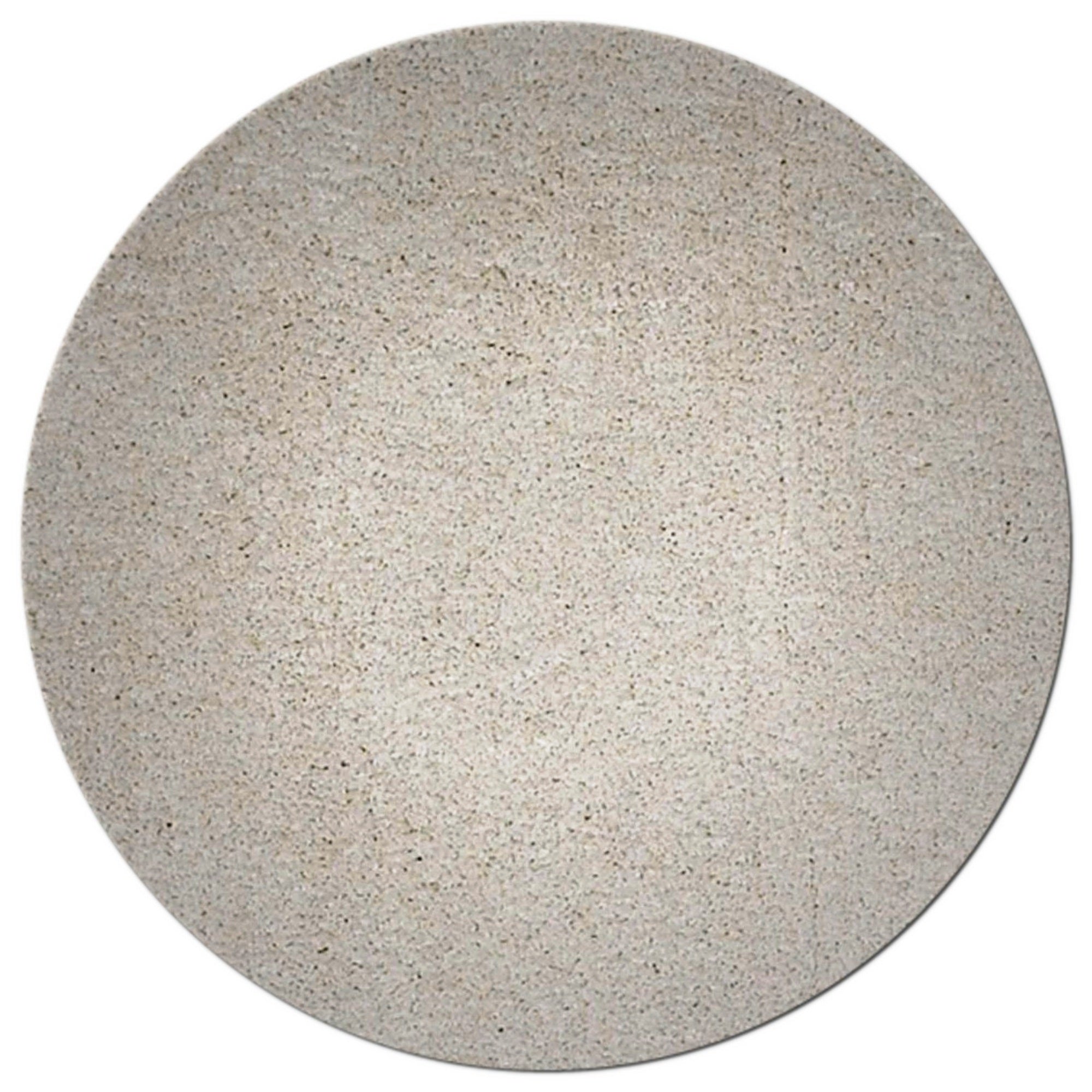 8' Round  Polyester Ivory  Area Rug Default Title