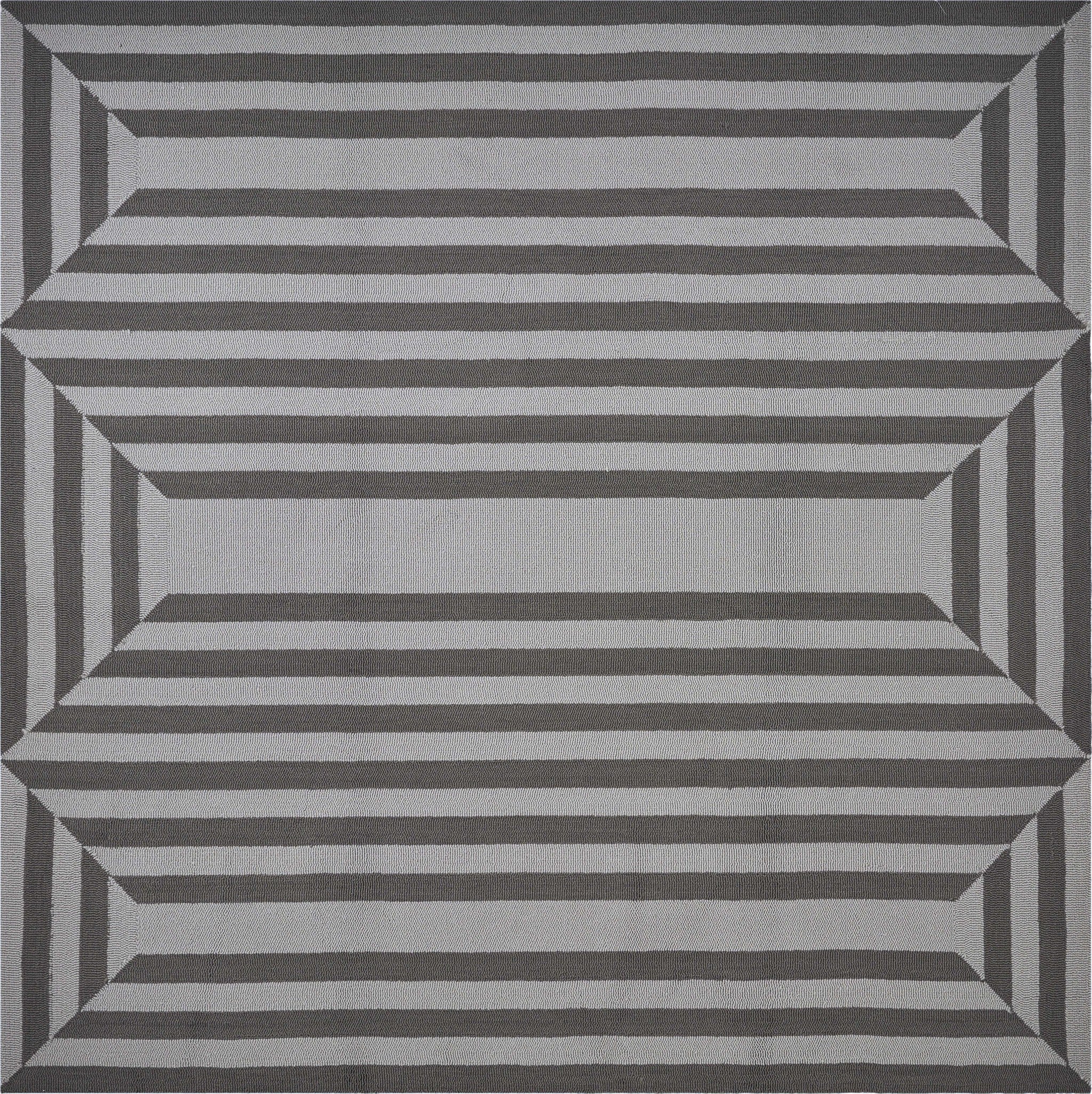 6' x 9'  UV treated Polypropylene Charcoal Area Rug