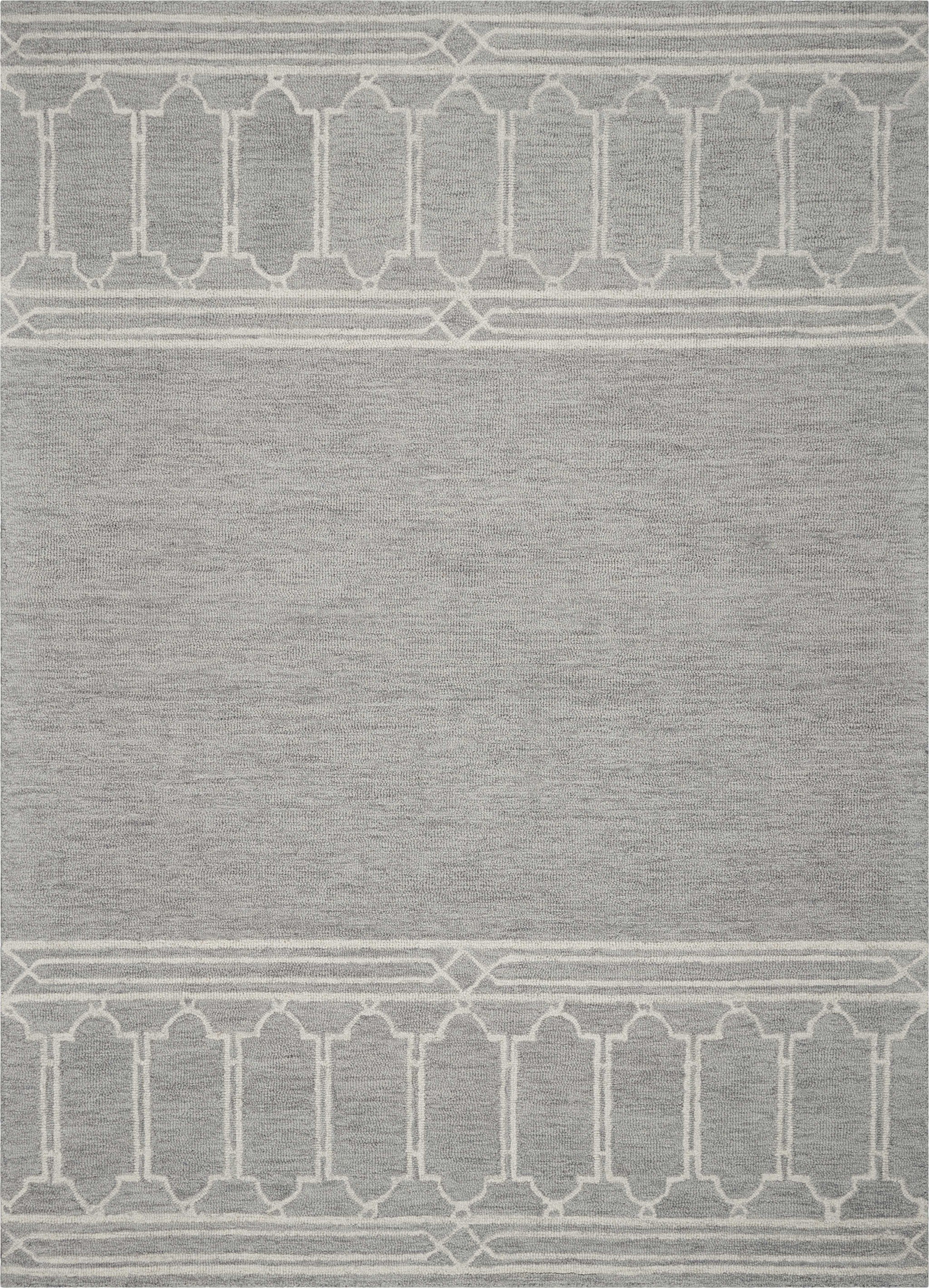 8' x 10'  Wool Grey Area Rug Default Title