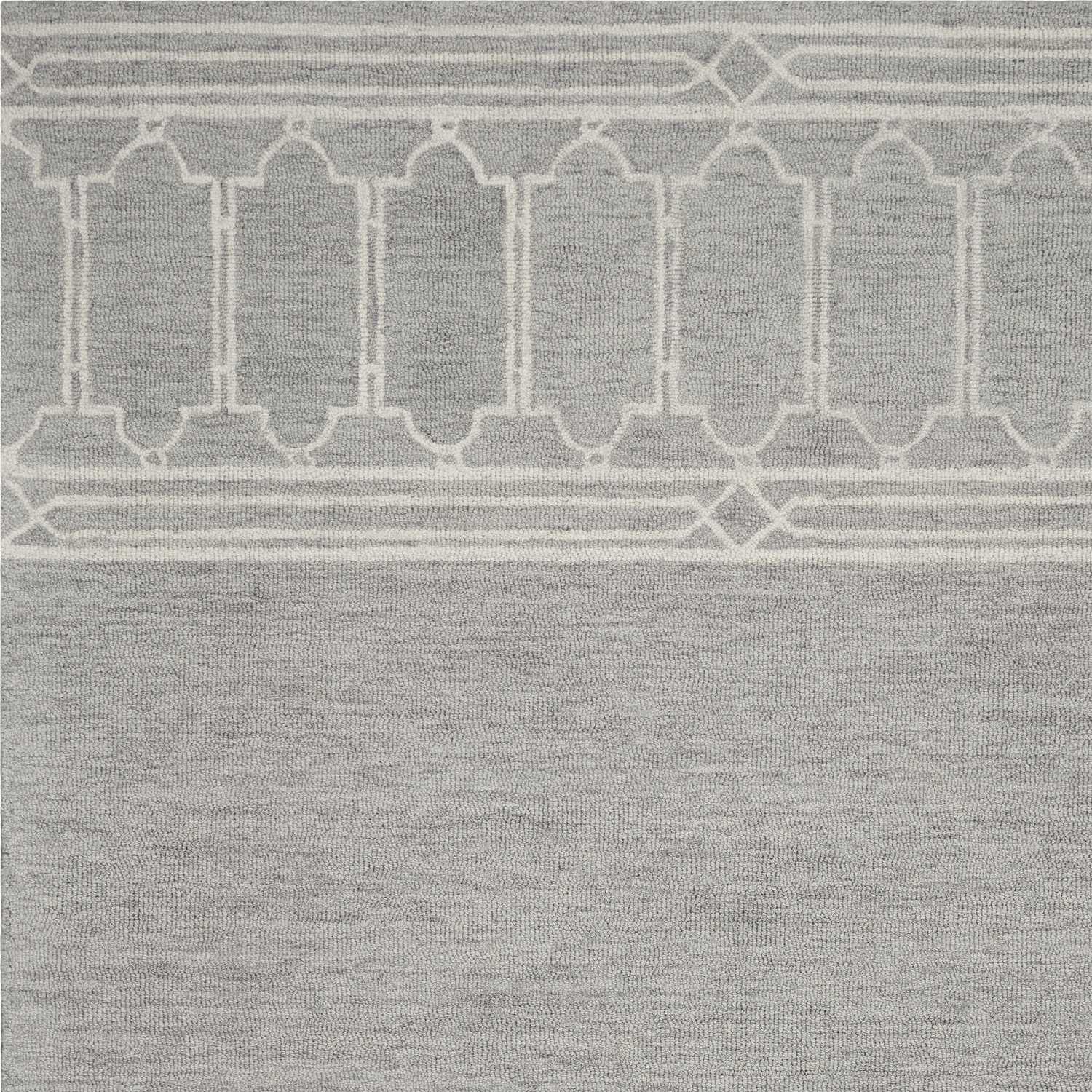 8' x 10'  Wool Grey Area Rug