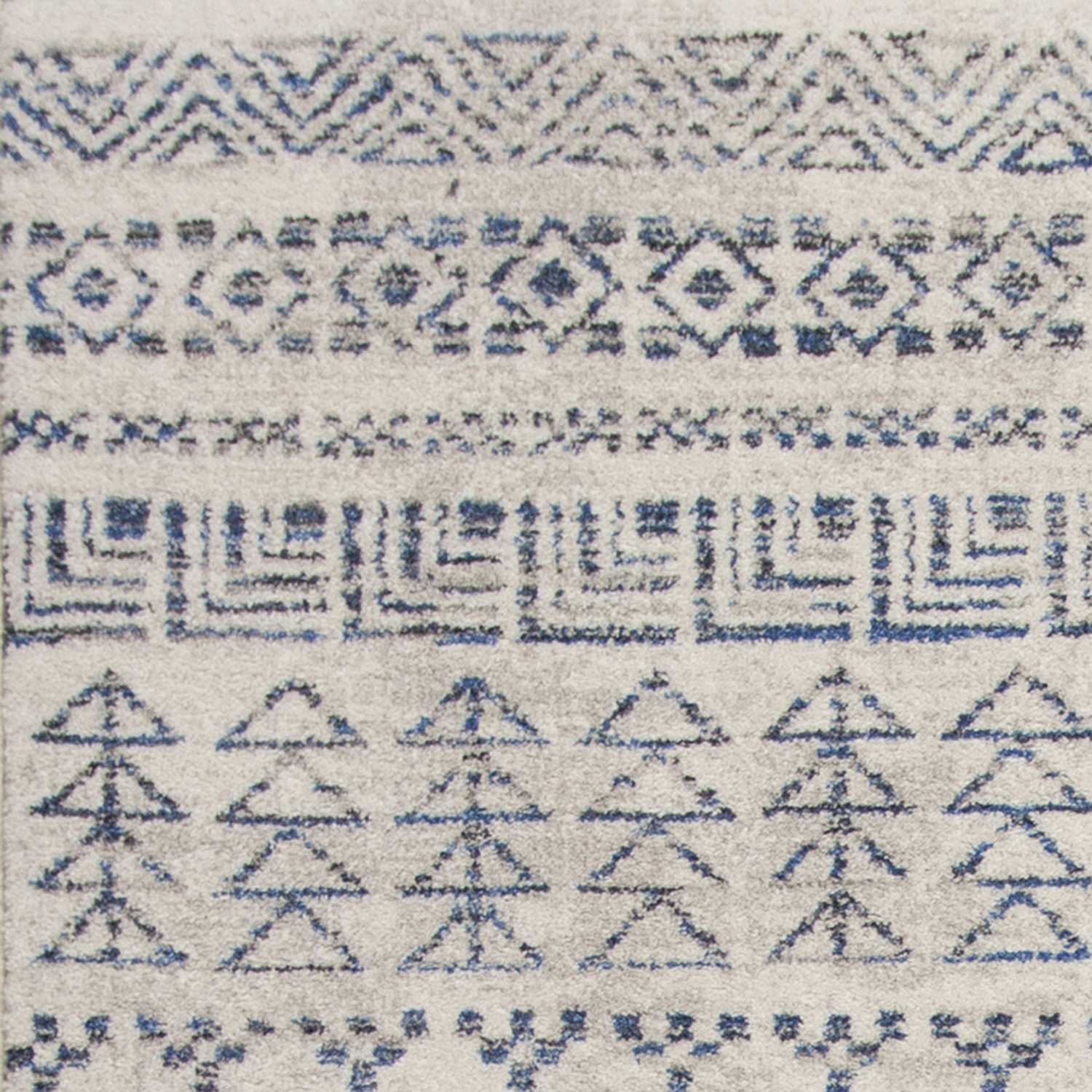 8'x12' Ivory Machine Woven Bohemian Tribal Indoor Area Rug