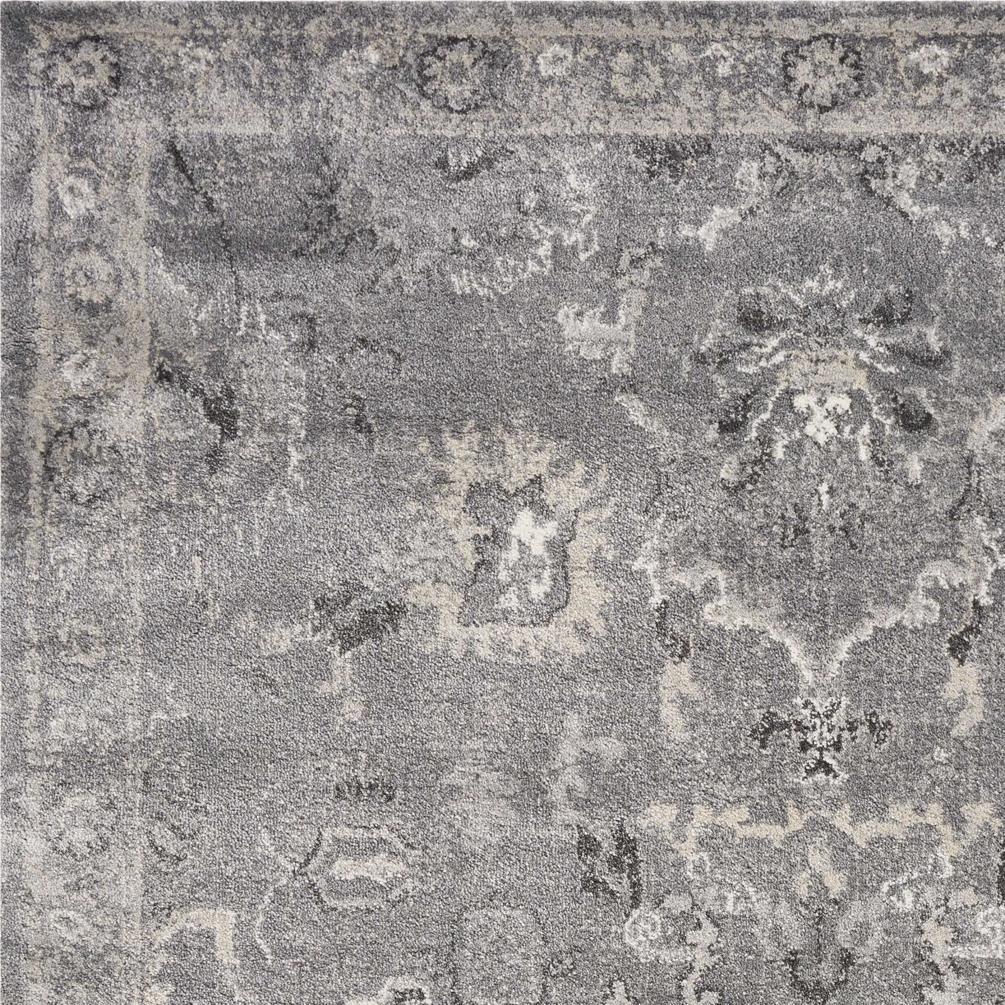 7' x 9'  Polypropylene Grey Area Rug