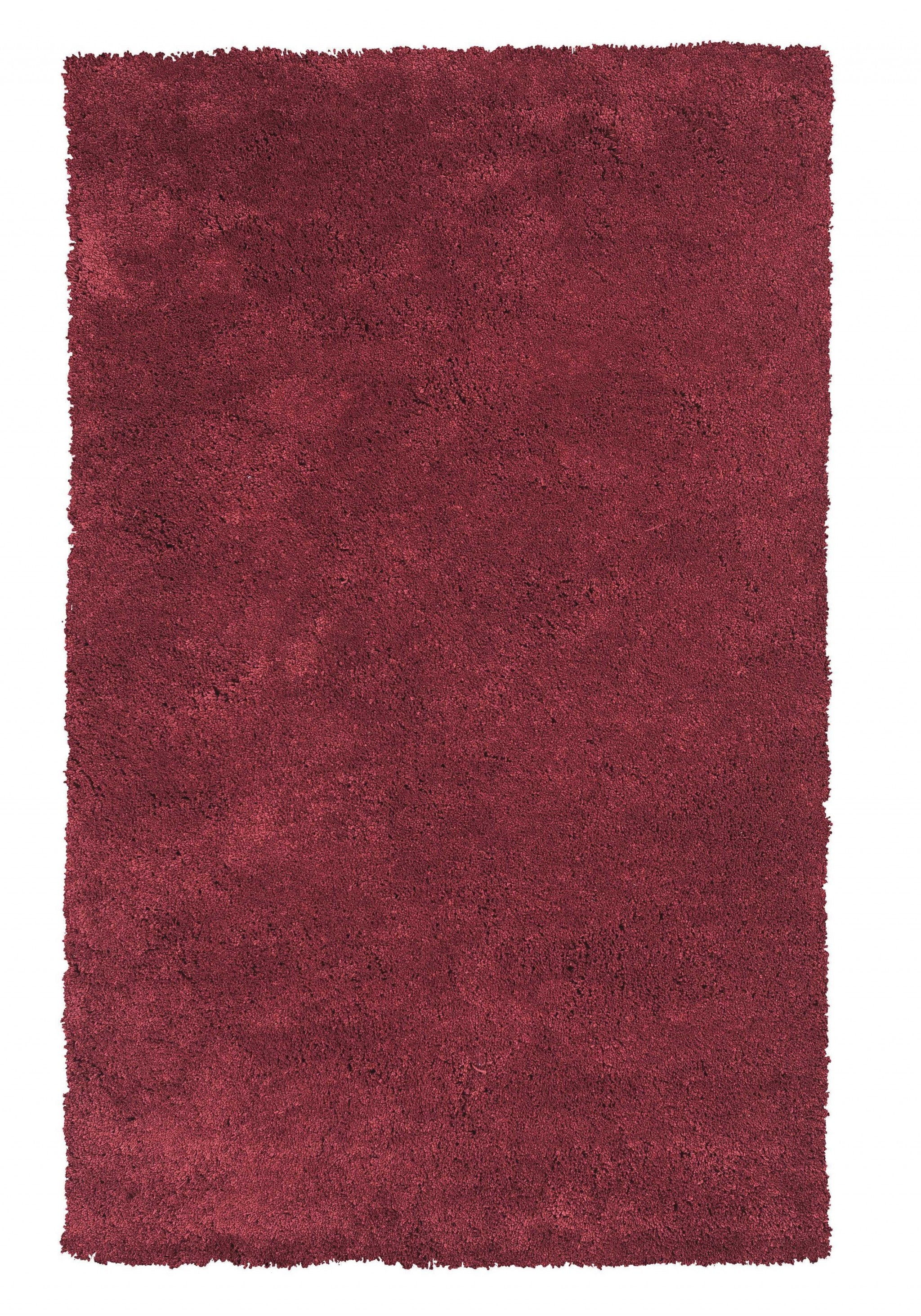8' x 11'  Solid  Red Shag Area Rug Default Title