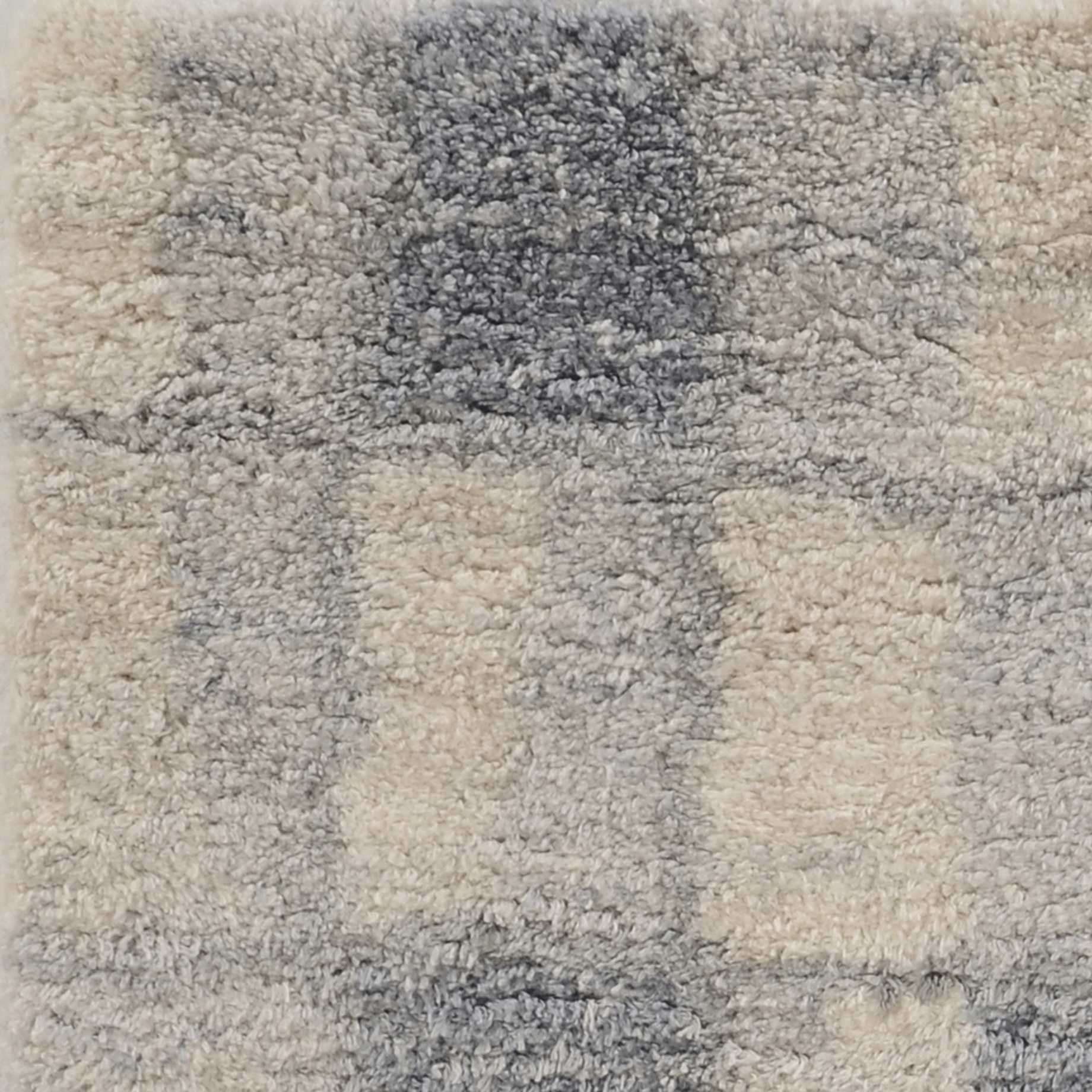 9'x13' Ivory Blue Machine Woven Color Block Abstract Indoor Area Rug Default Title