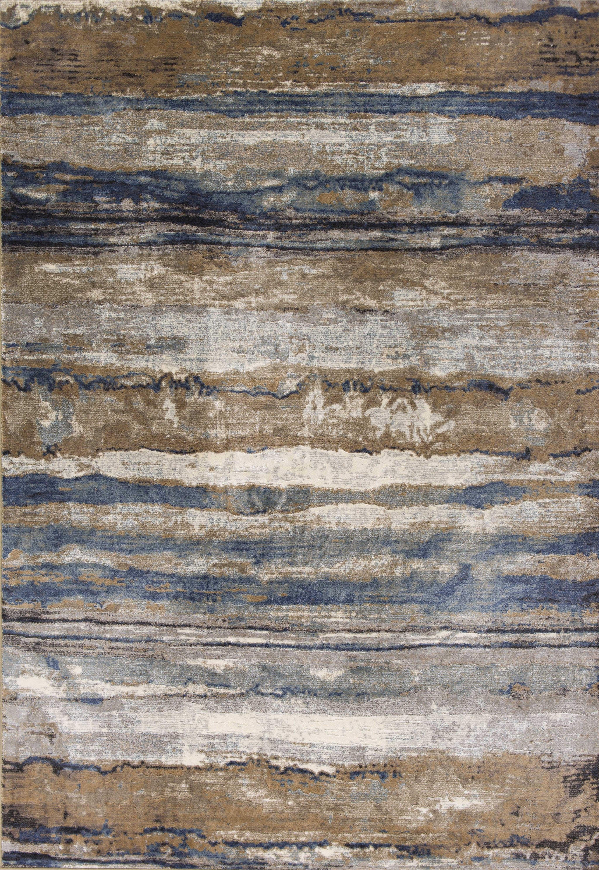 7' x 11'  Viscose Ivory or Blue Area Rug Default Title