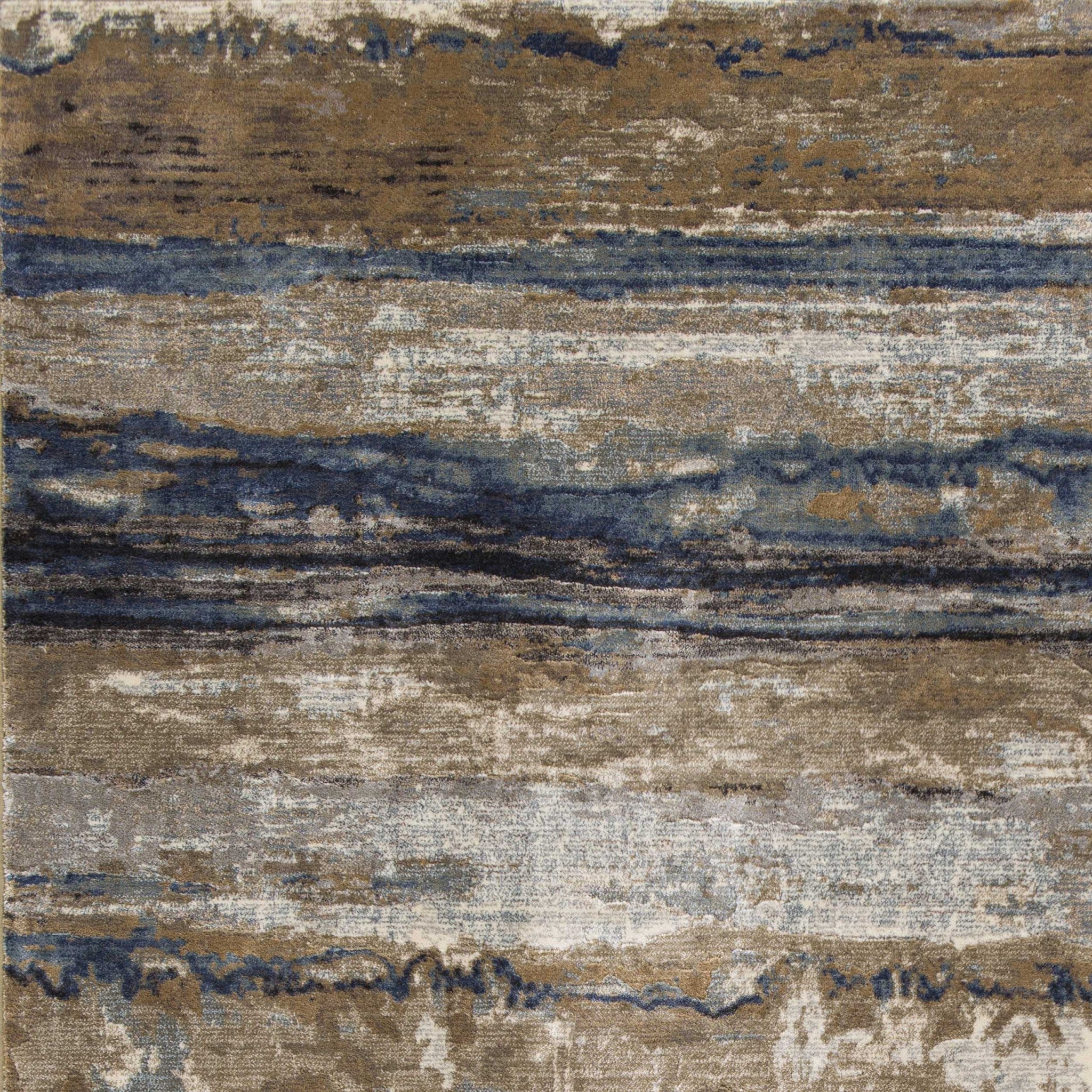7' x 11'  Viscose Ivory or Blue Area Rug