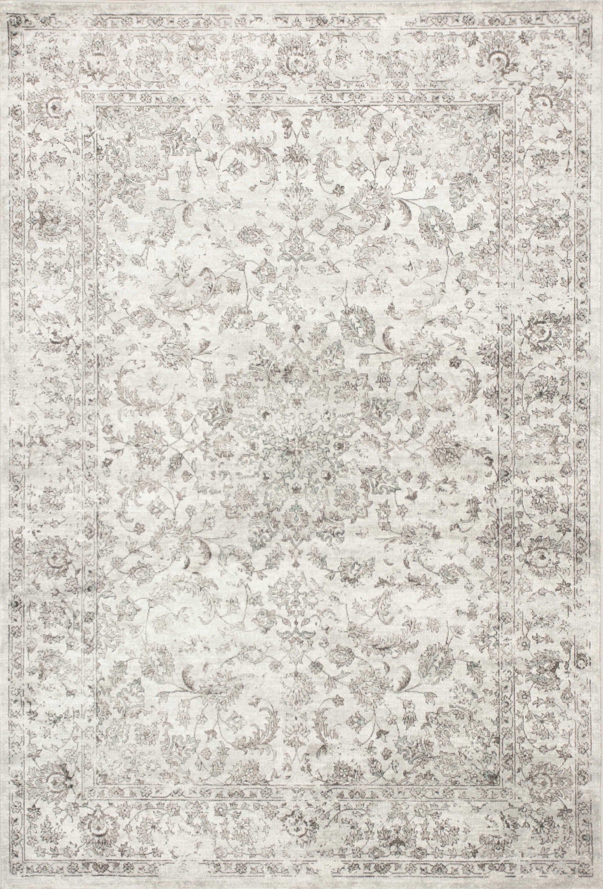 7' x 11'  Viscose Silver Area Rug Default Title