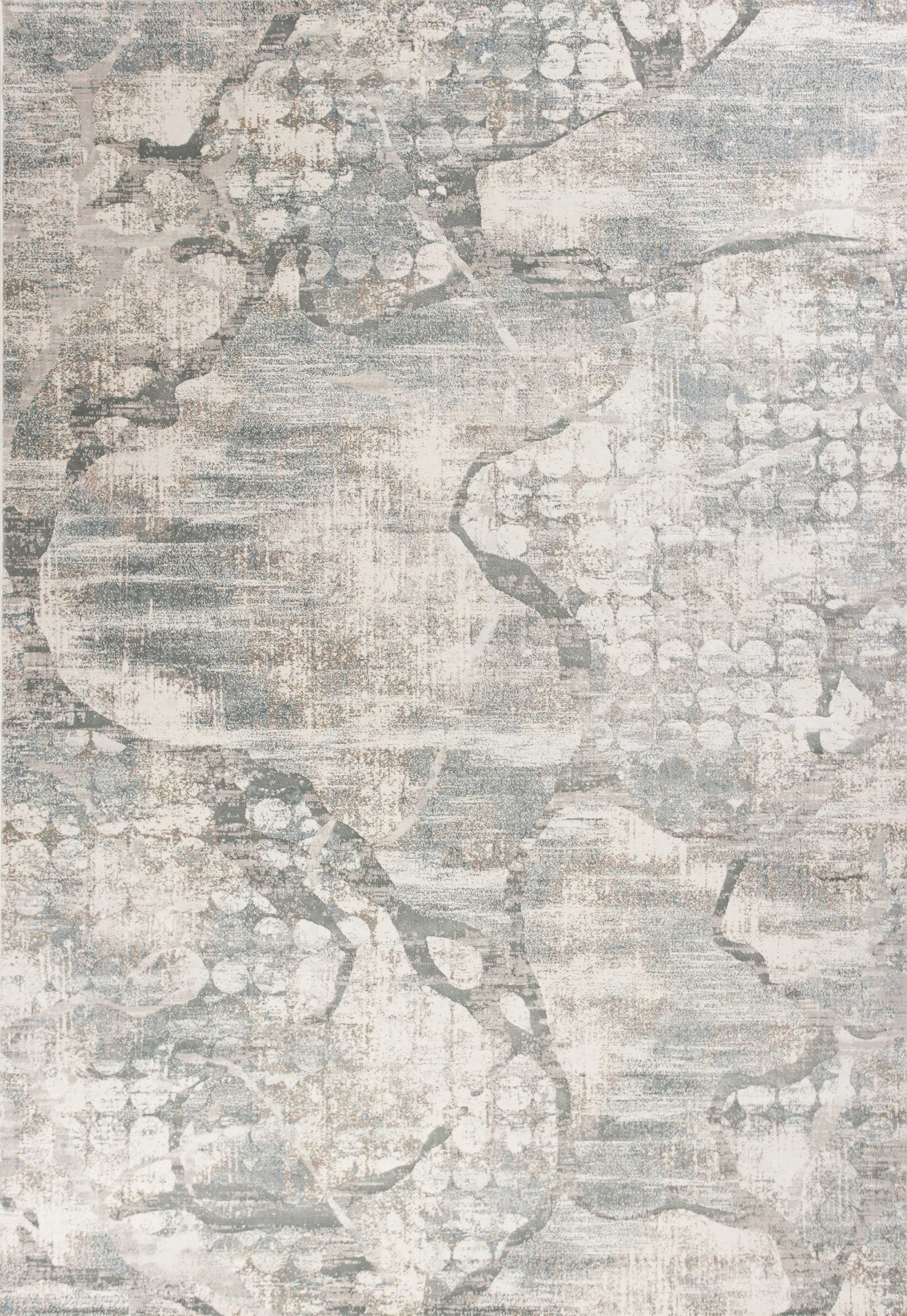 8'x11' Ivory Mist Machine Woven Abstract Indoor Area Rug Default Title