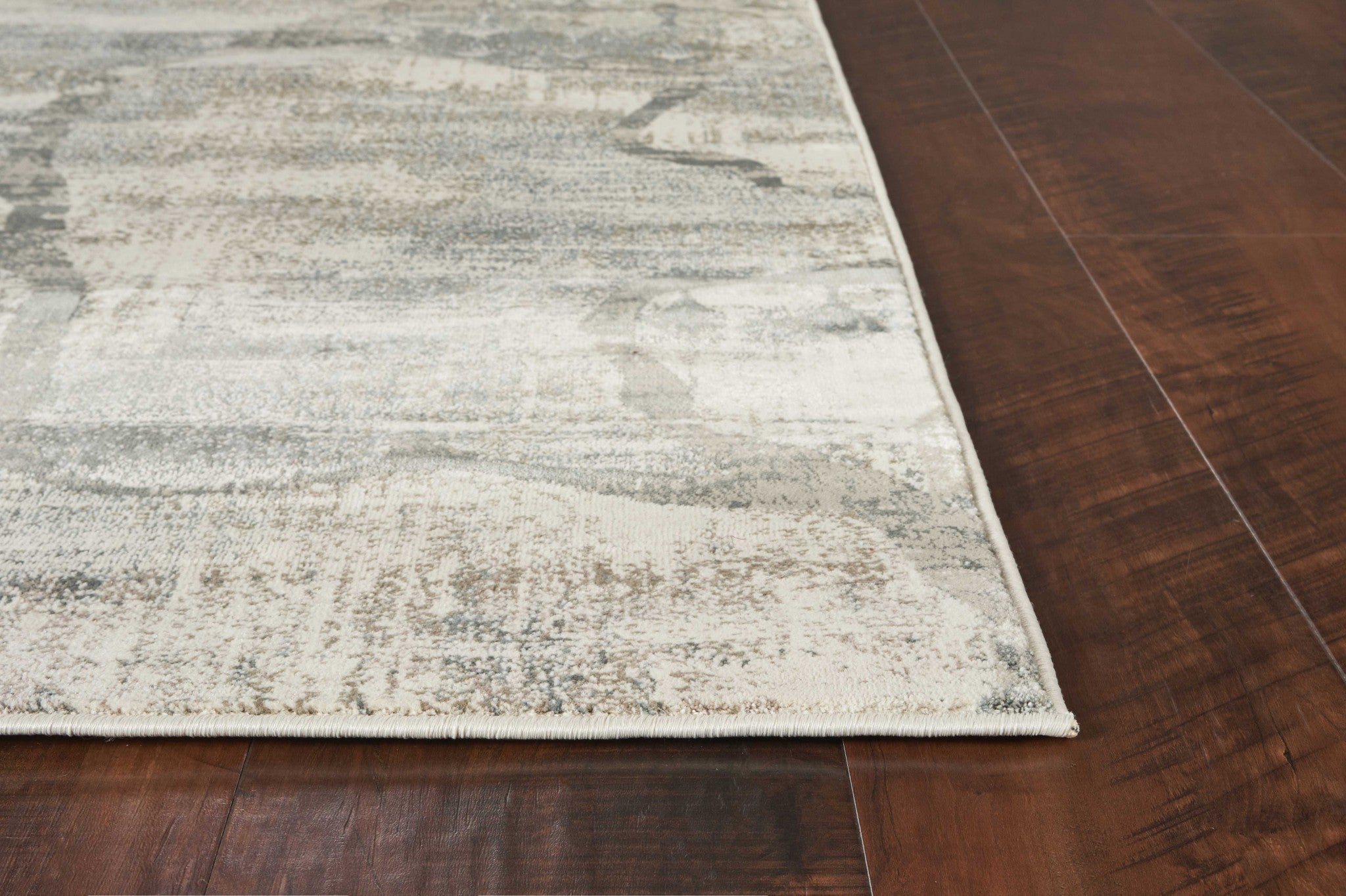 8'x11' Ivory Mist Machine Woven Abstract Indoor Area Rug