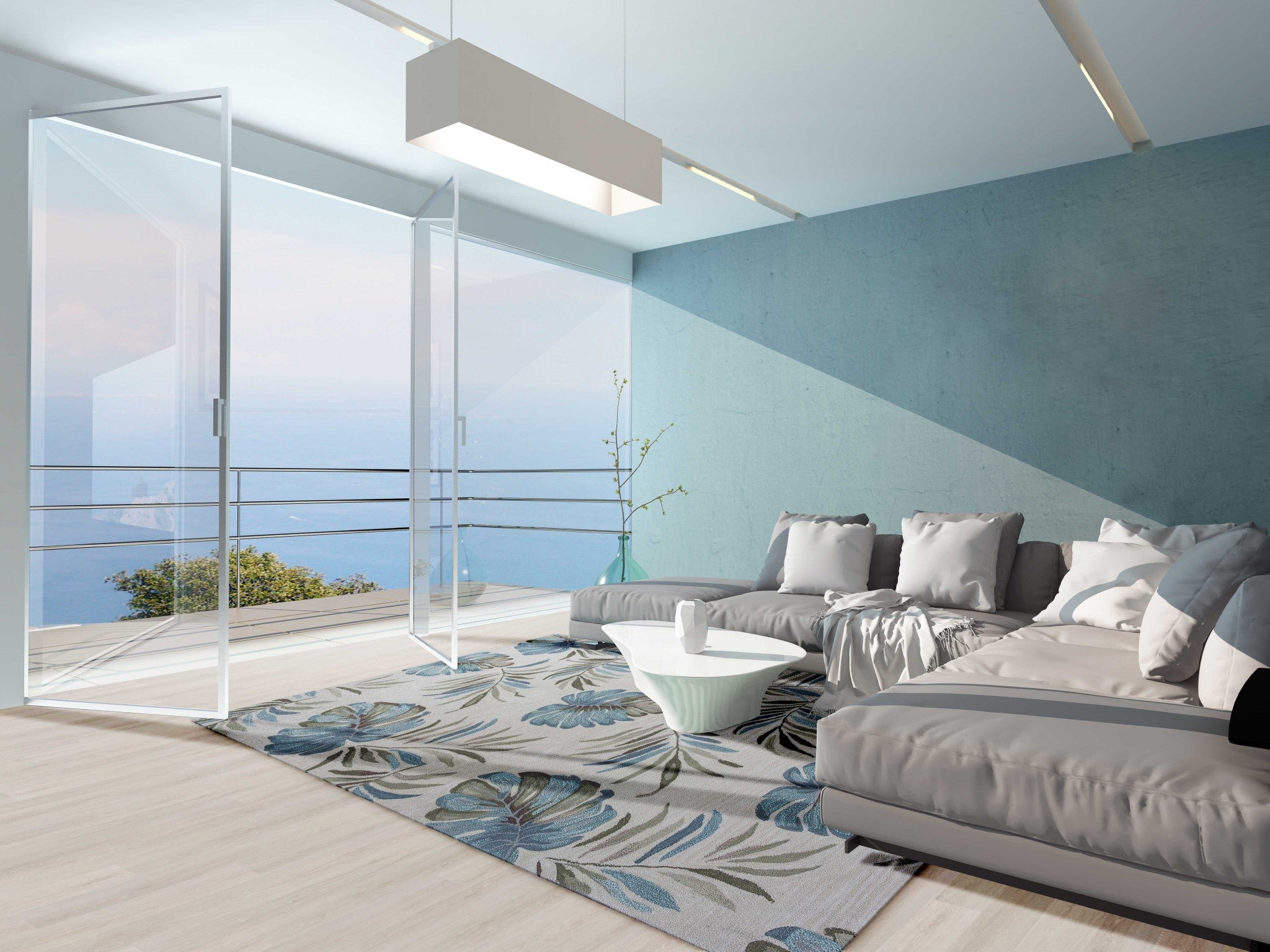 8' x 10' 6 Polyester Ivory  Area Rug