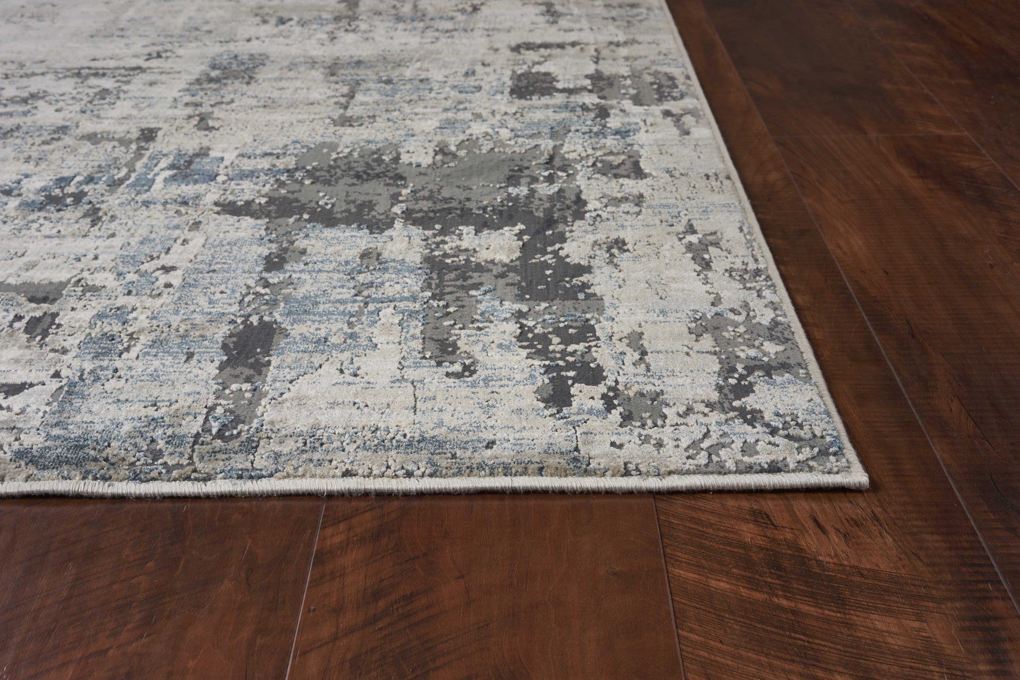 8 x 13  Ivory and Multi Gray Area Rug