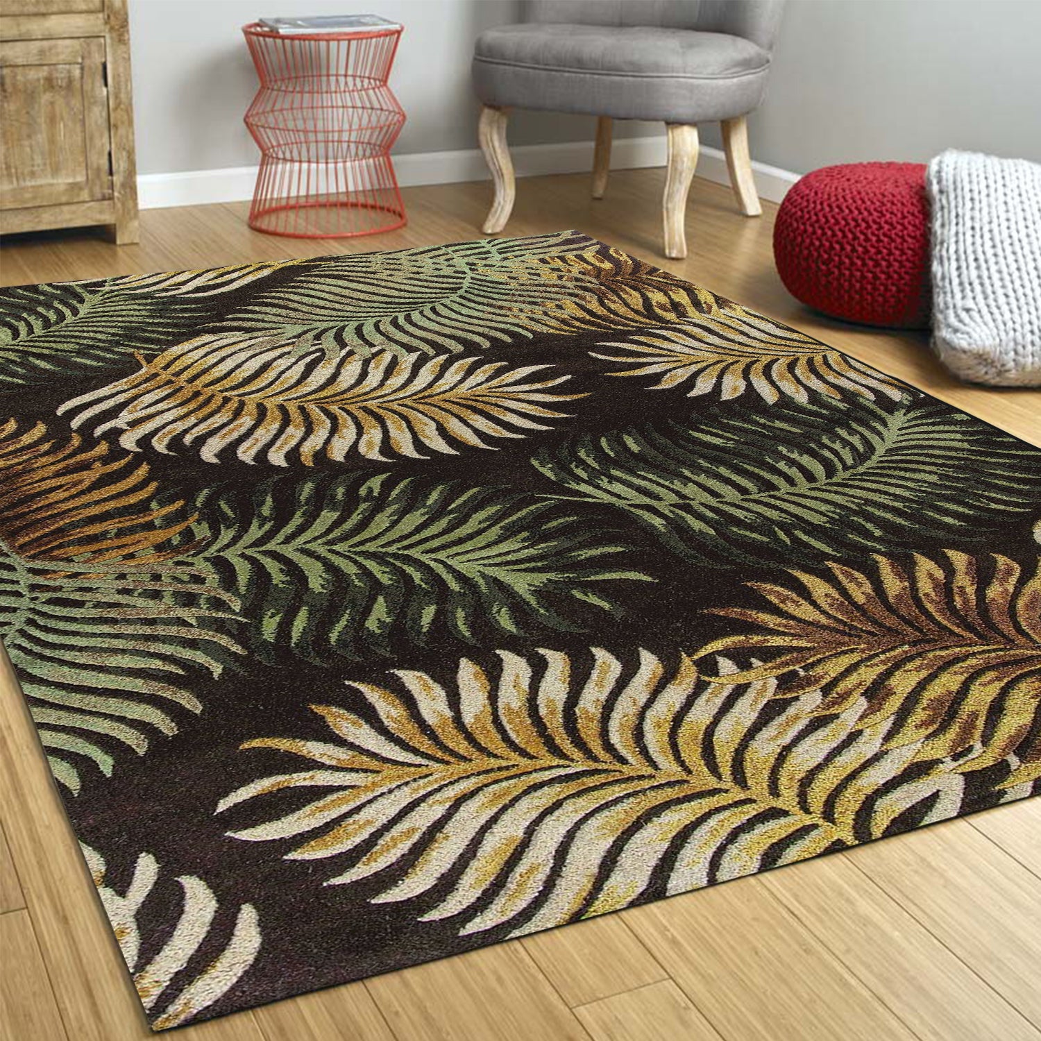 8' x 10' 6 Wool Espresso Area Rug