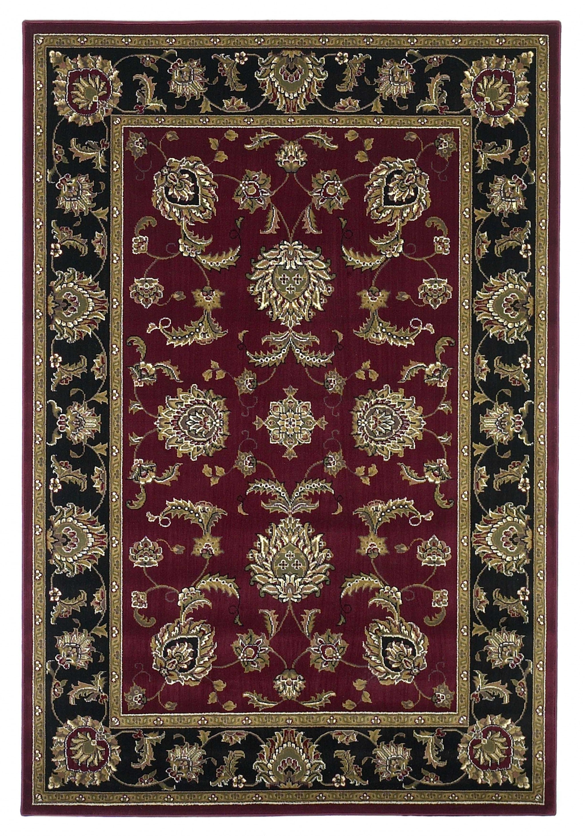 9' x 13'  Polypropylene Red or  Black Area Rug